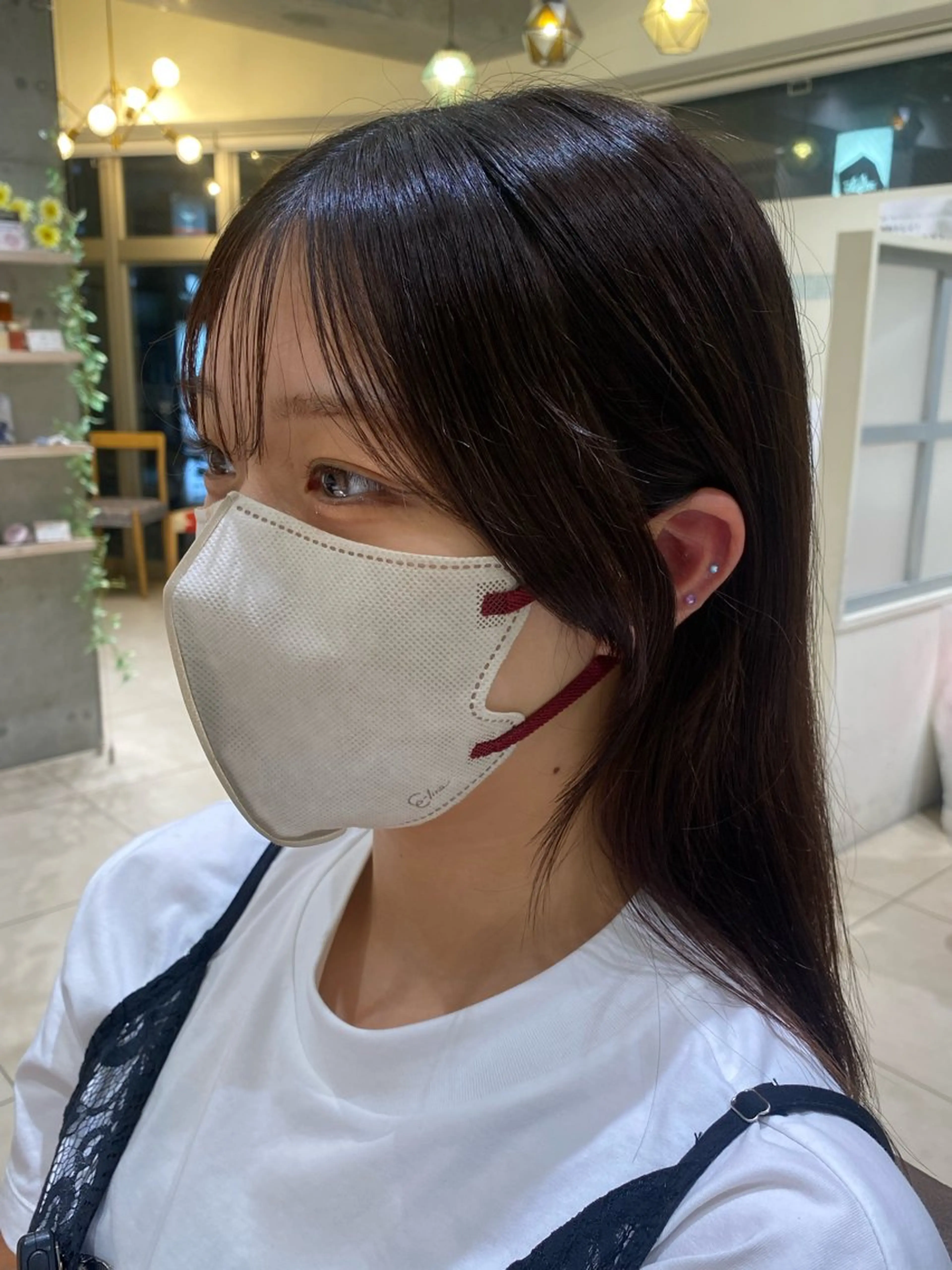 セミロング 小顔カット カット 暖色カラー🍒ヘア セット🎀✨Ainaのヘアスタイル