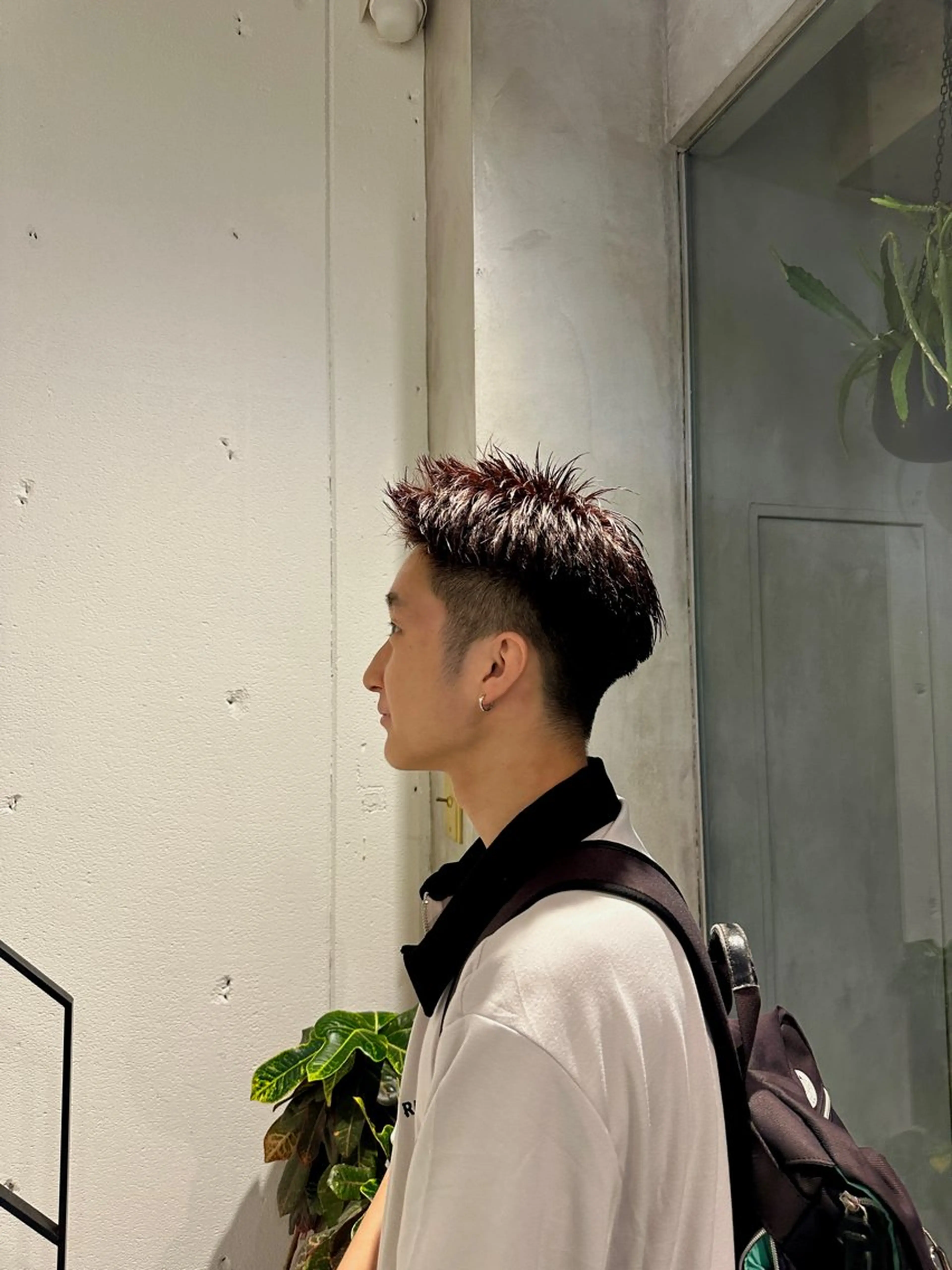 カラー メンズ 黒髪 ヘアカラー 中川 楓馬のヘアスタイル