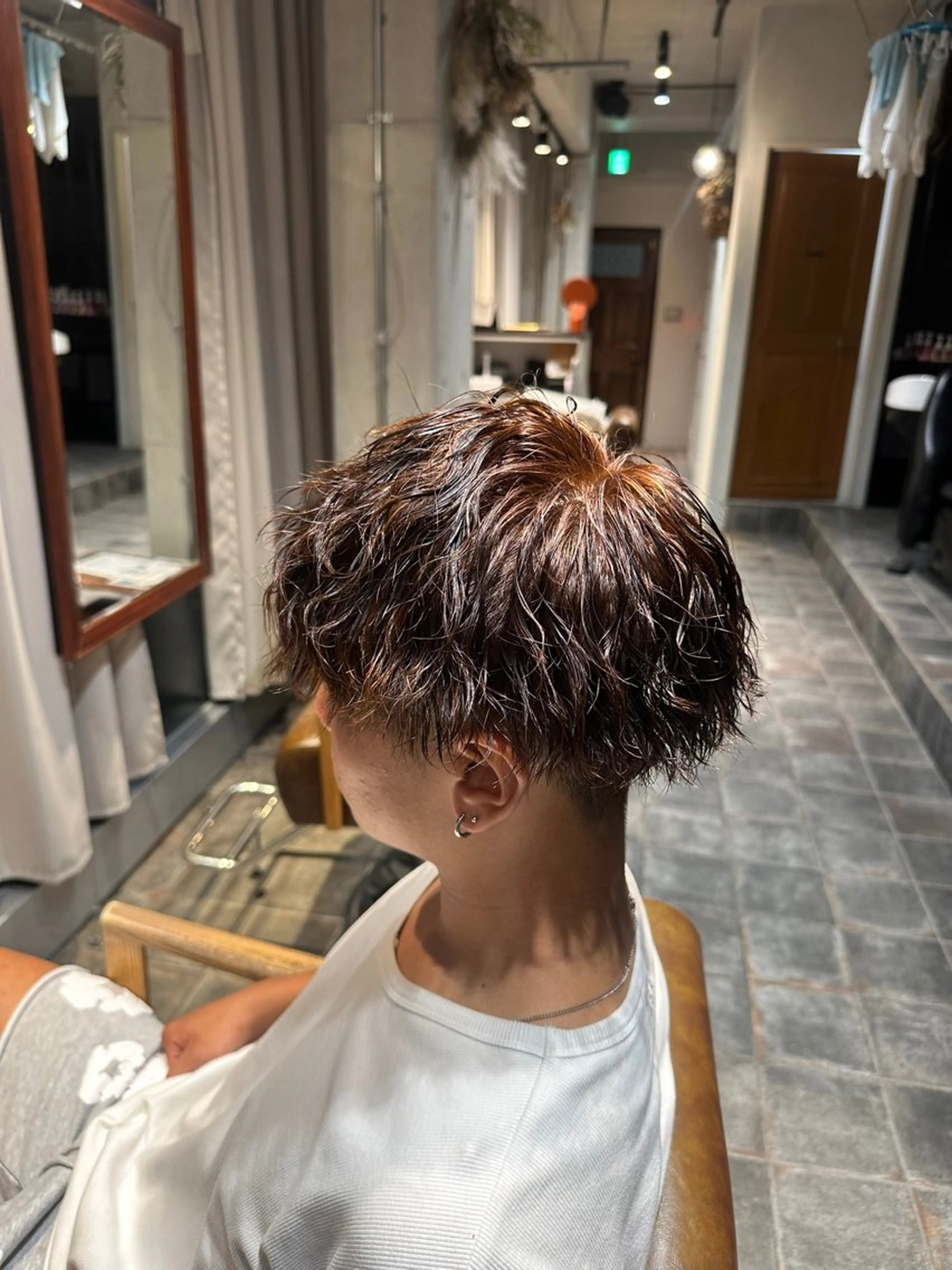 カラー パーマ メンズ パーマ if表参道所属・北千住 Miu / model 募集中のヘアスタイル