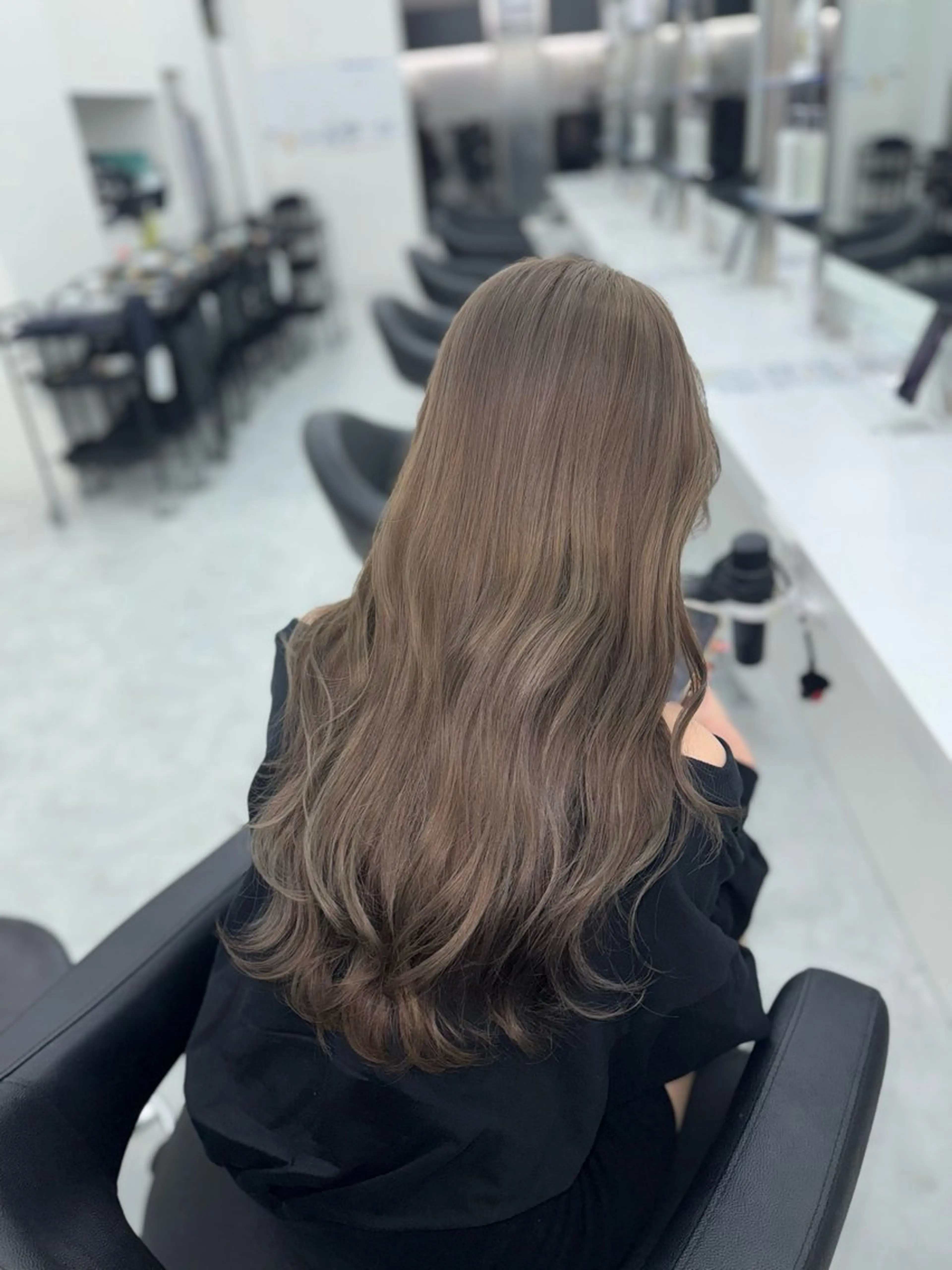 カラー ヘアカラー 🤍Mei🤍赤み消 し透明感ツヤカラーのヘアスタイル