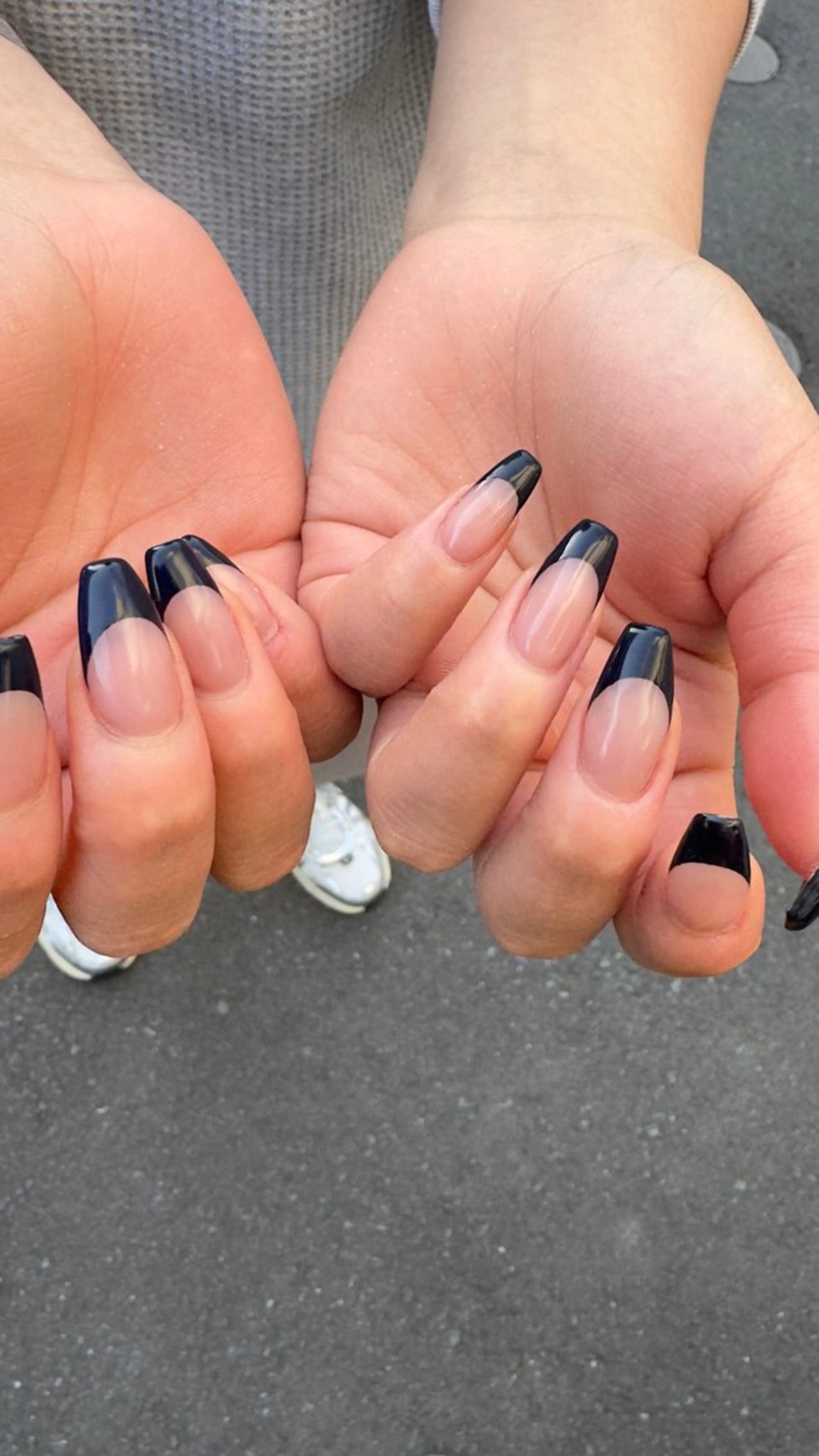 ネイル フラッシュネイル フレンチネイル 韓国ネイル ラメ(グリッター) ラメグラデーション ハンドネイル MH_ Nailのネイルデザイン