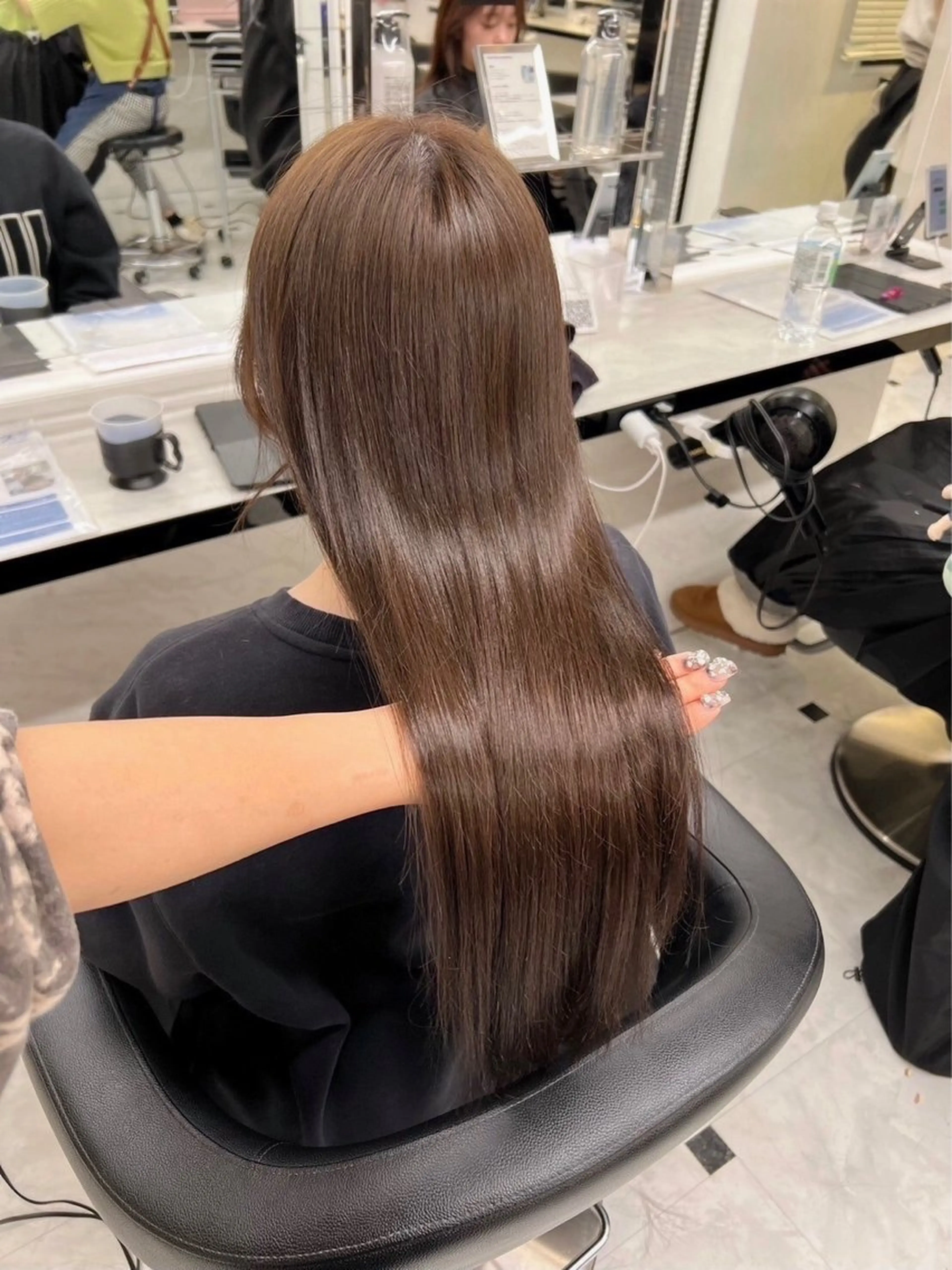 ロング カラー ヘアアレンジ 韓国ナチュラルヘア 🤍raika🤍のヘアスタイル