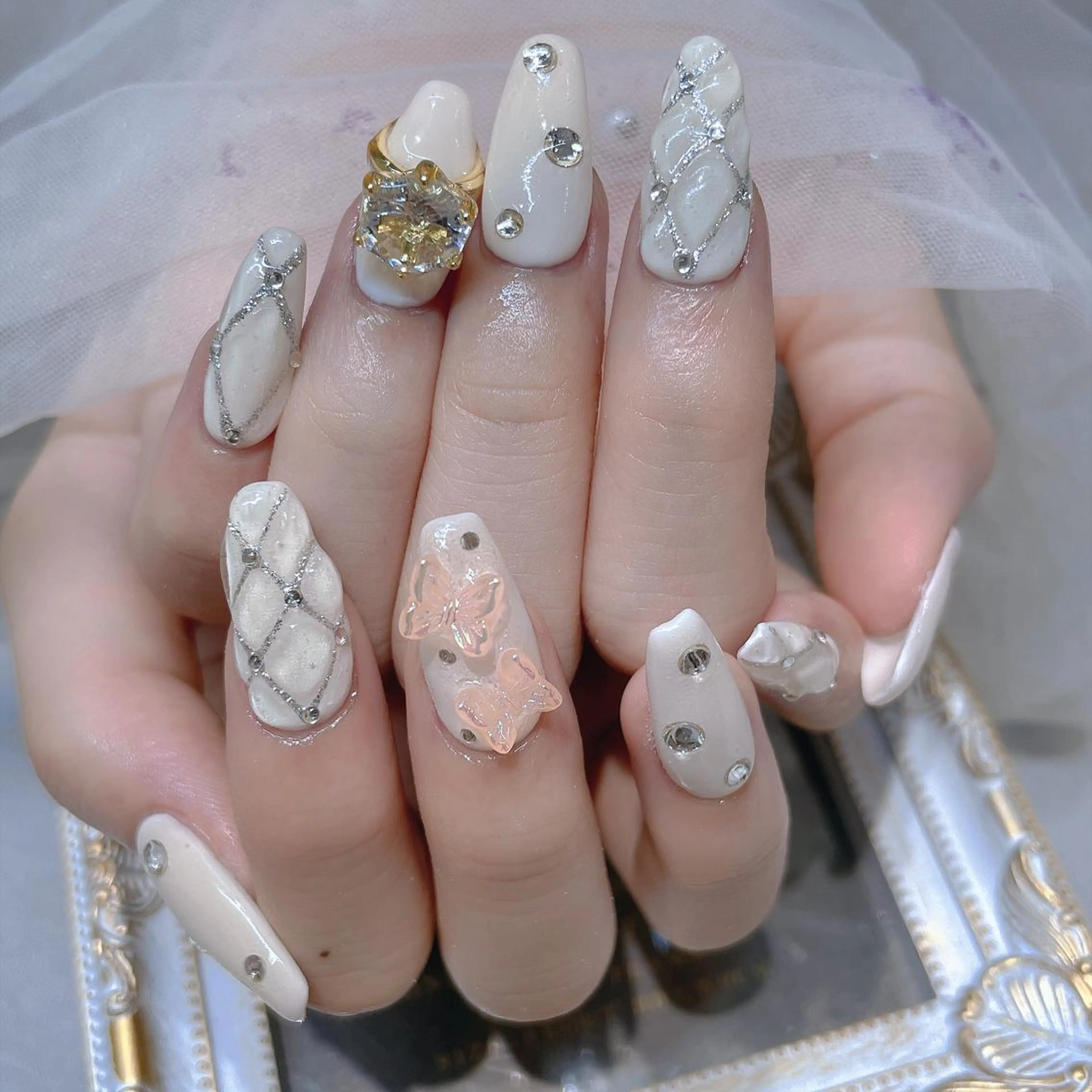 ネイル アートネイル 持ち込み ワンカラーネイル スカルプネイル ネイルチップ 長さだし専門店 M2　rikaのネイルデザイン