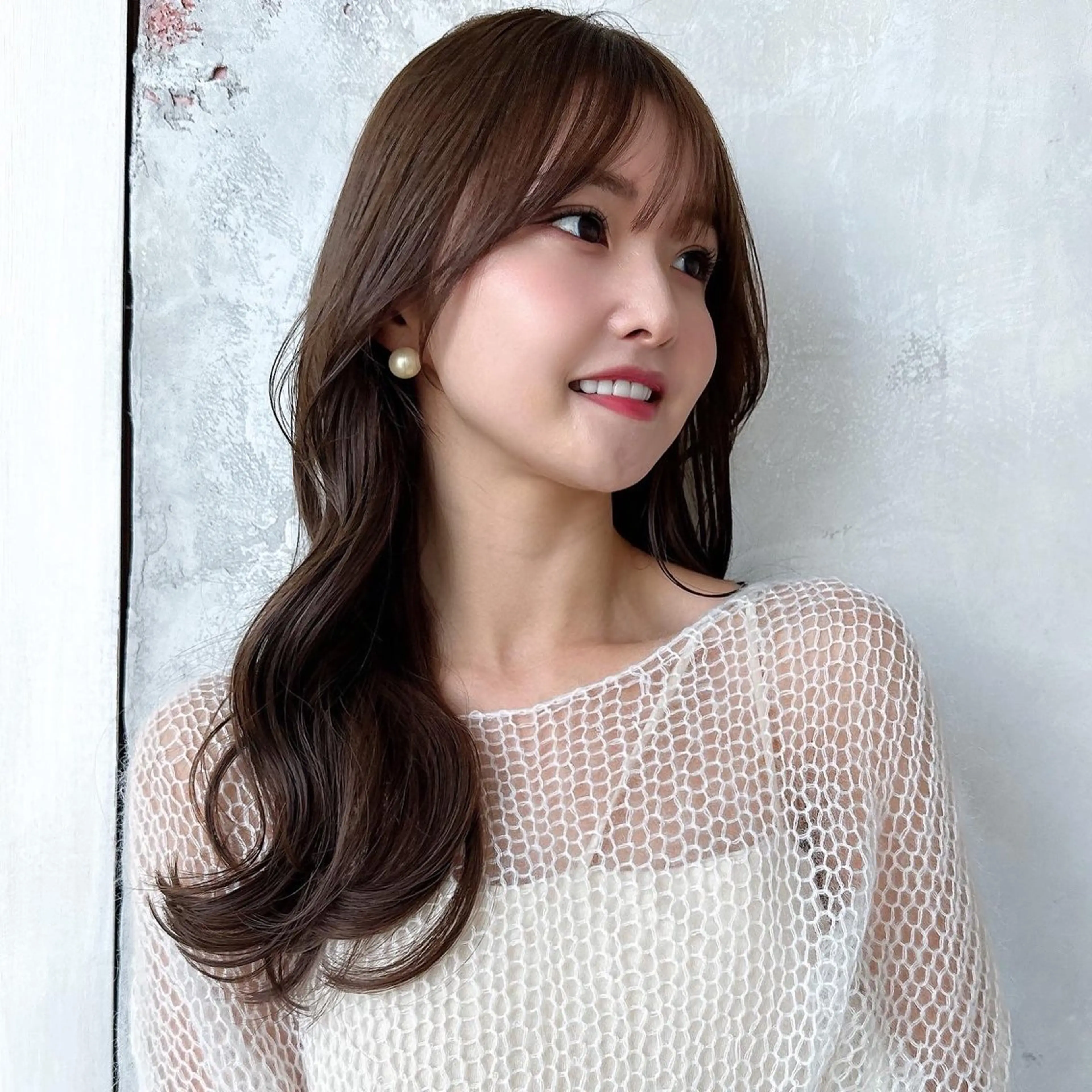 セミロング カラー ベージュカラー ブラウンカラー ブラウンベージュ くびれヘア 顔周りカット カット ヘアカラー トリートメント 顔周り/くびれヘア 韓国ヘア💕風間るなのヘアスタイル