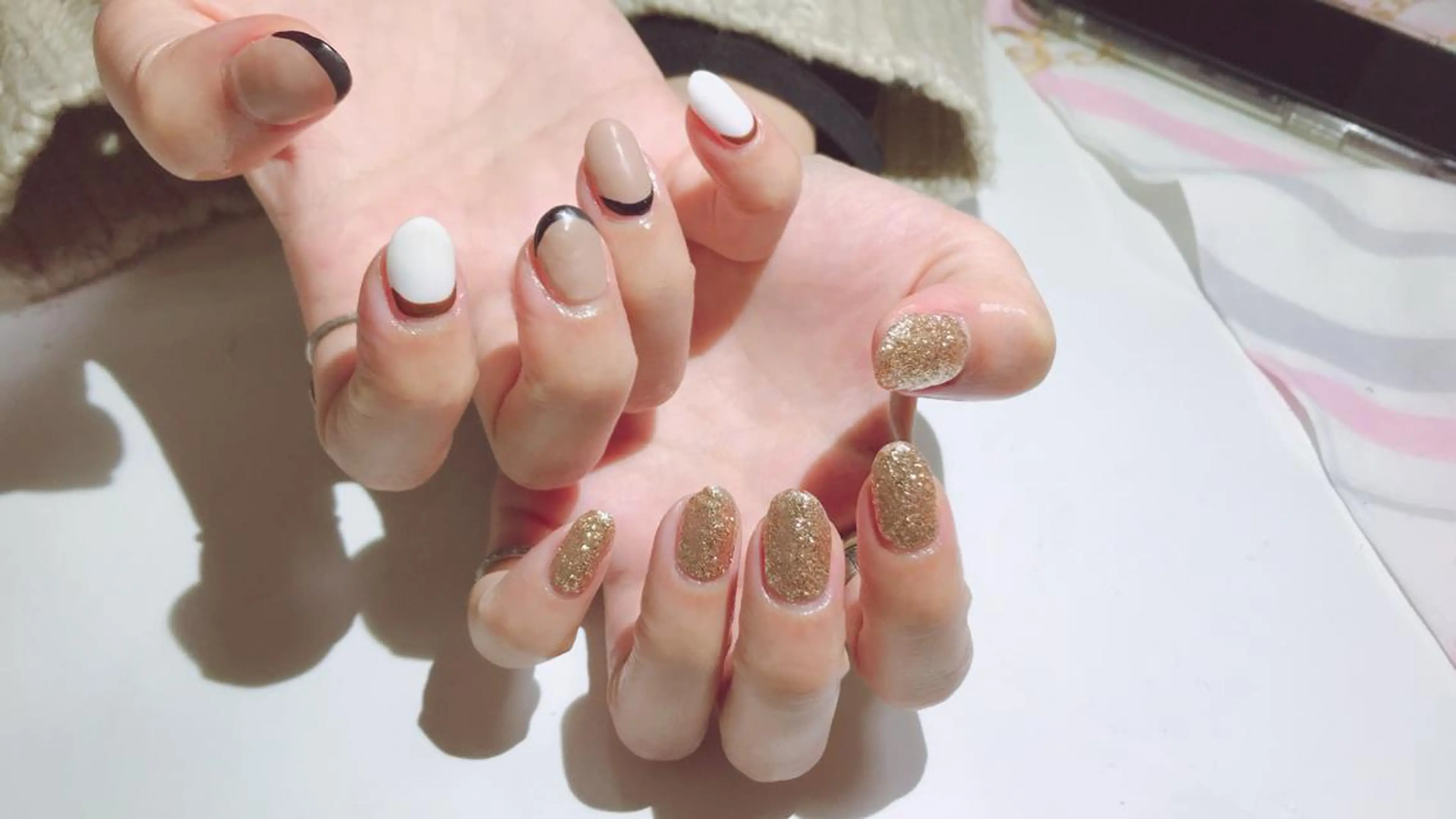 ネイル ラメ(グリッター) マットネイル Flam Nailのネイルデザイン
