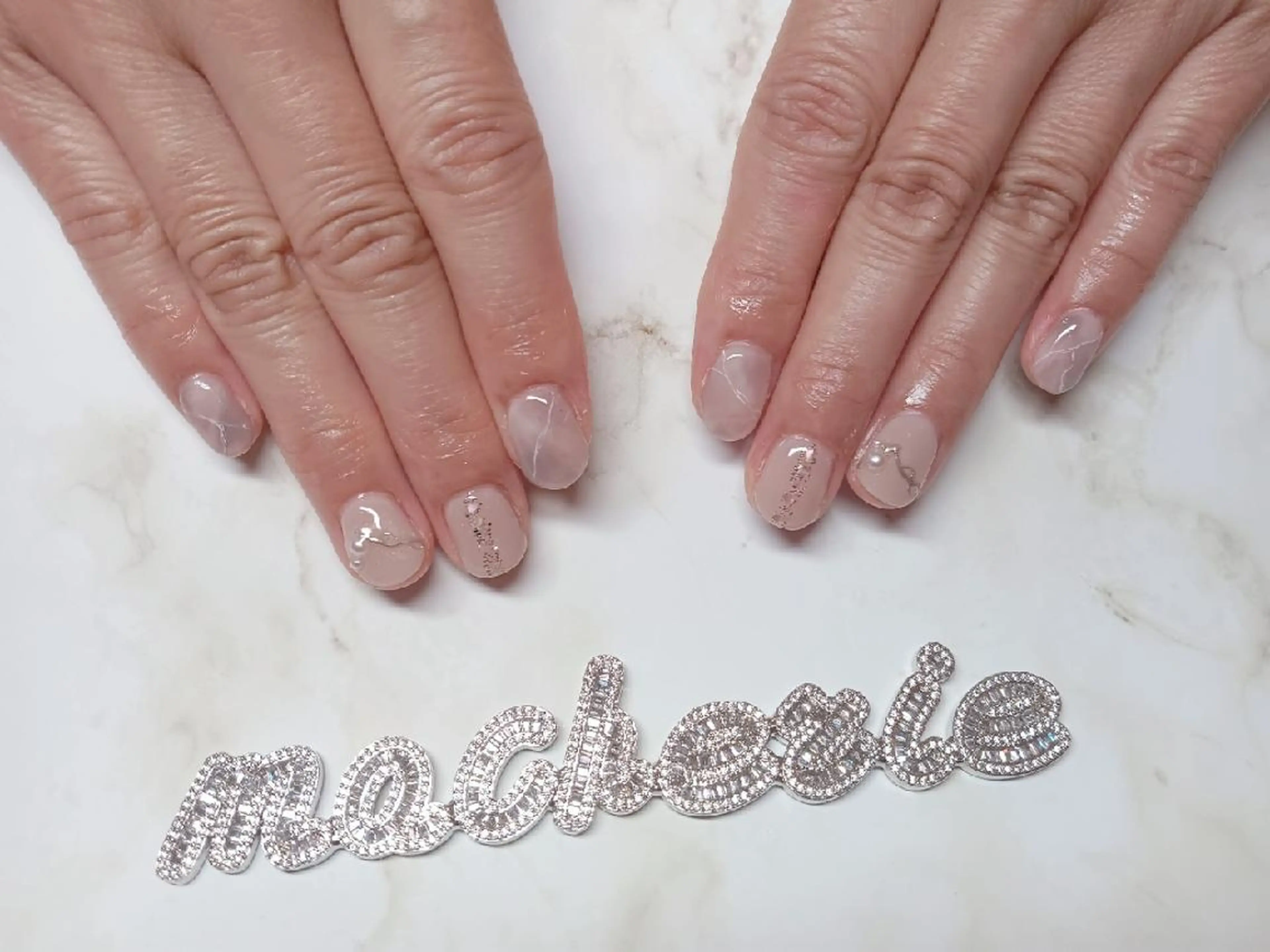 ネイル 大理石ネイル(マーブル) ハンドネイル Nail Salon macherieのネイルデザイン