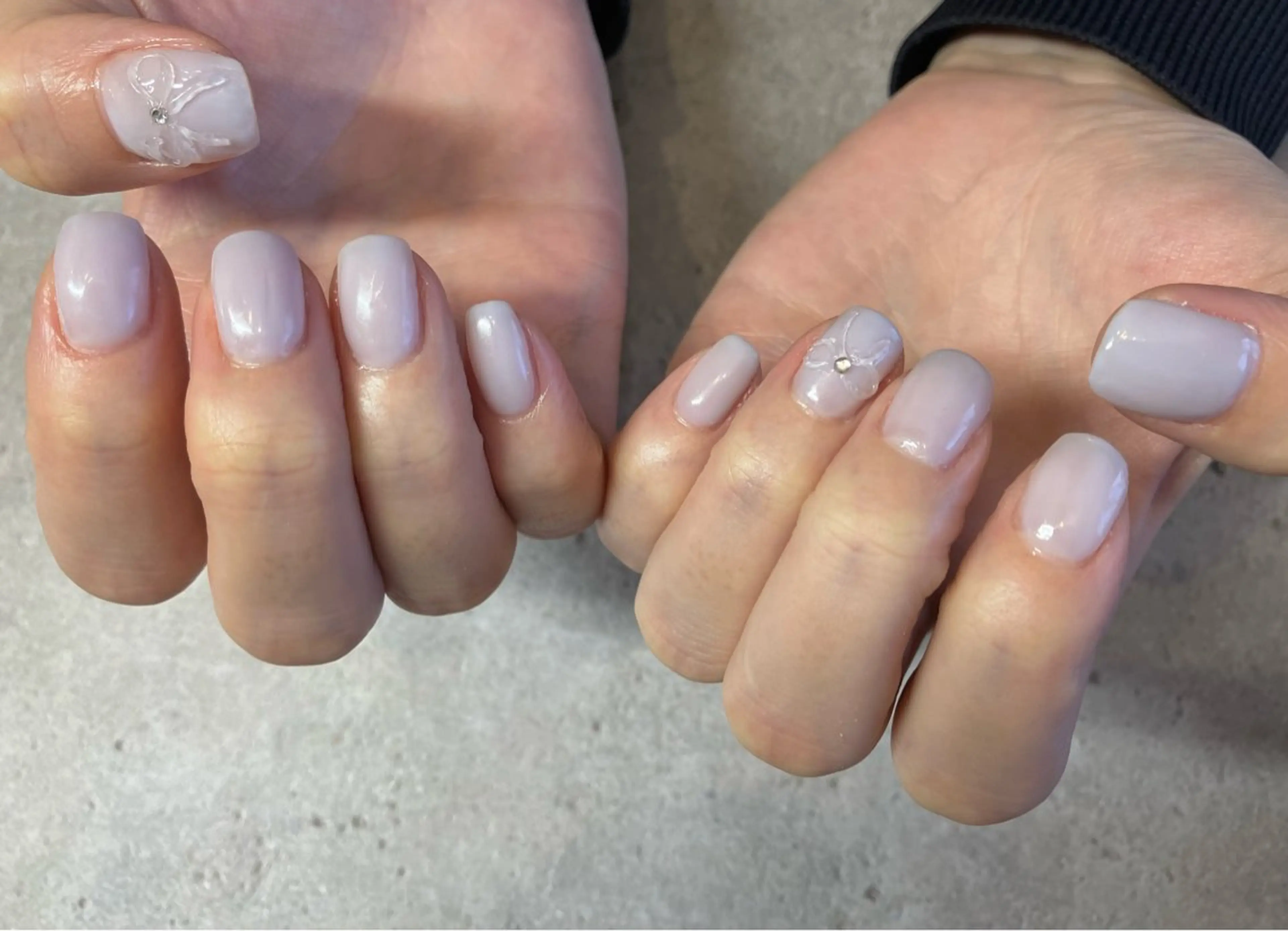 ネイル アートネイル クリアネイル ワンカラーネイル ぷっくりネイル リボン COCO Nail　光が丘駅近のネイルデザイン