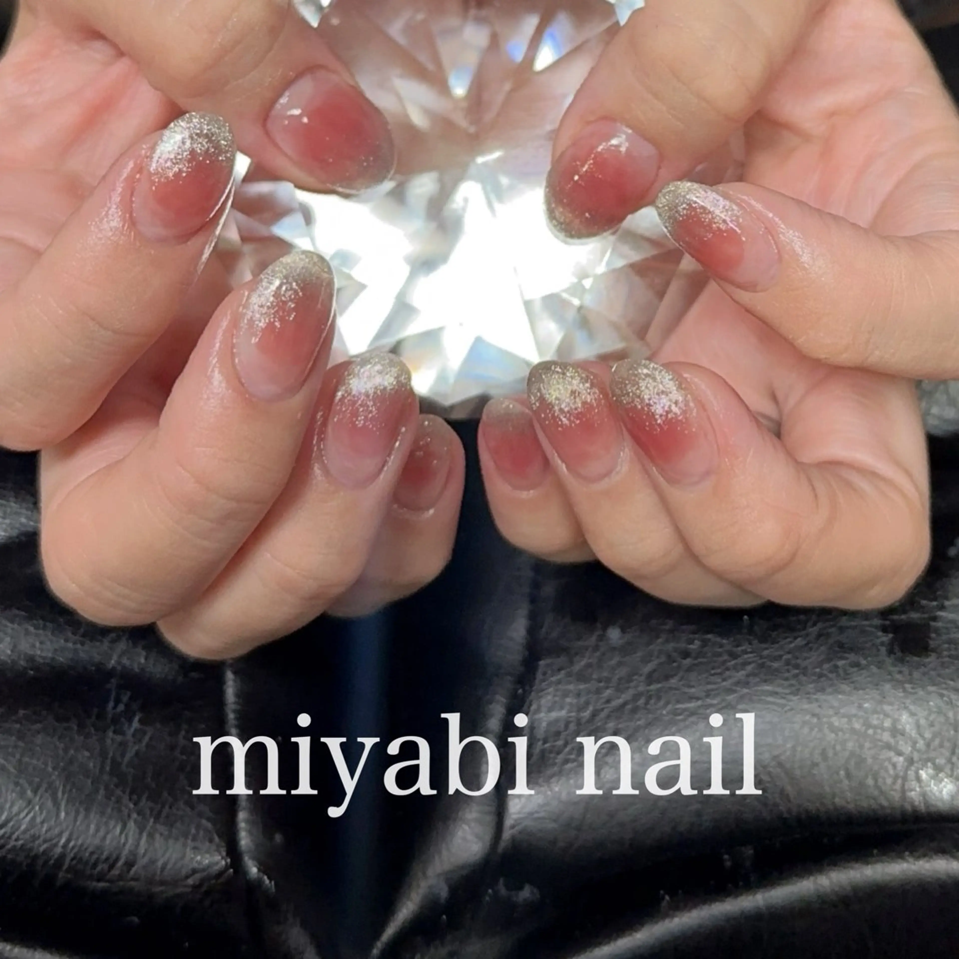 ネイル チークネイル フレンチネイル マグネットネイル マグネットフレンチ 持ち込み ハンドネイル miyabi nail 桂川駅近くのネイルデザイン