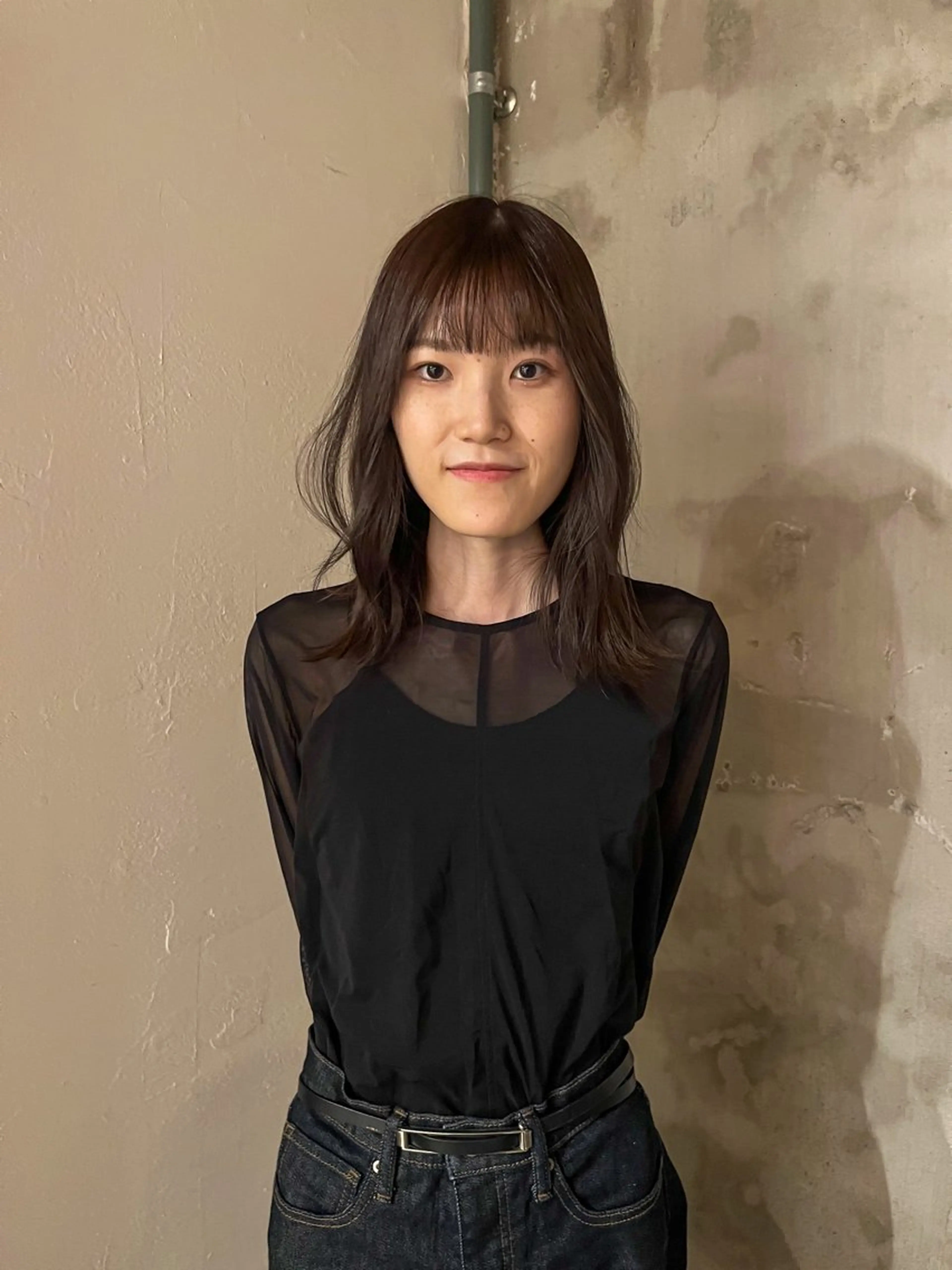 ミディアム カラー アッシュ ブラウンカラー 透明感カラー カット こっくりカラー/艶髪 /amy.山口瑞稀のヘアスタイル