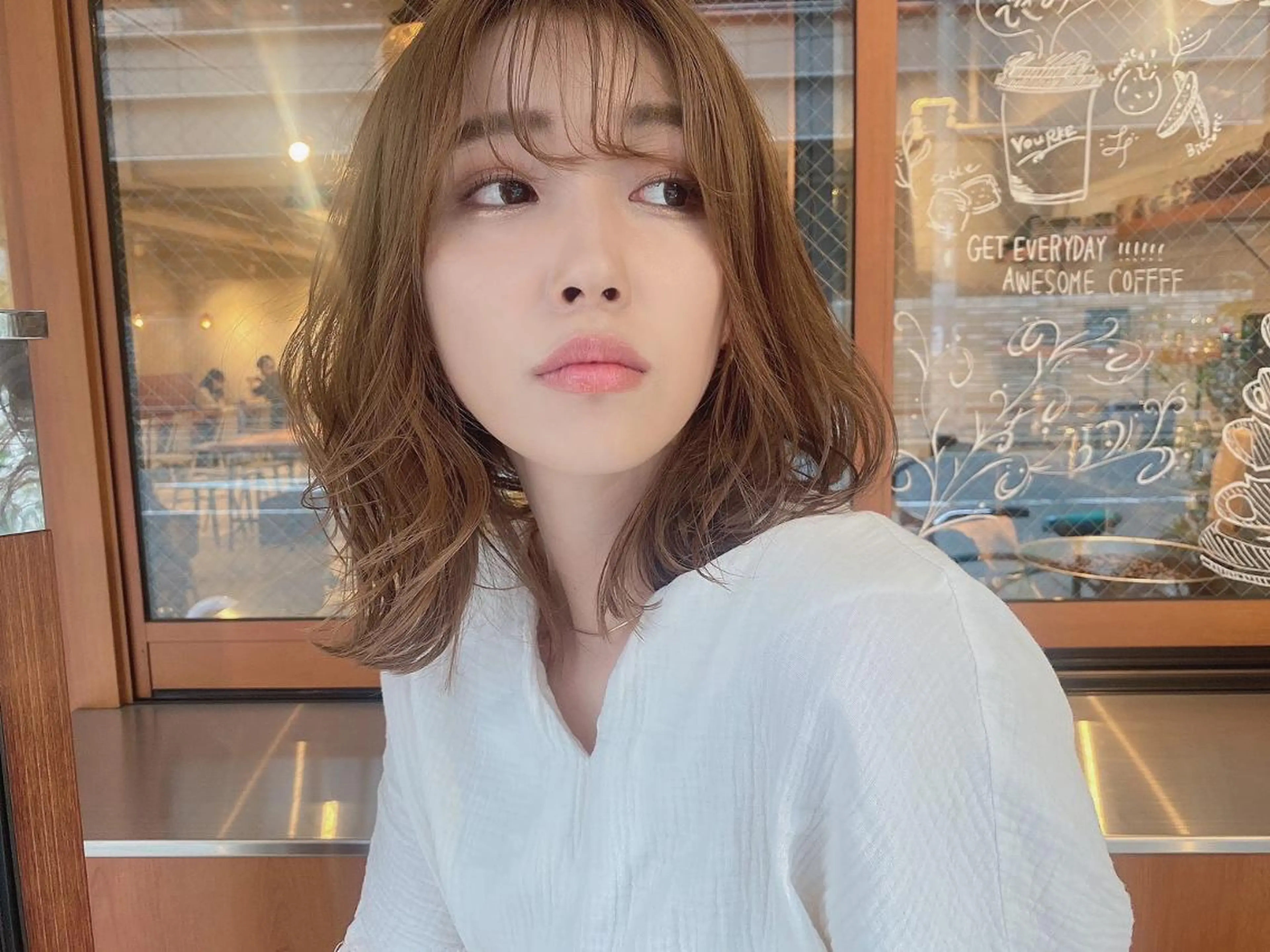 セミロング カラー 透明感カラー イルミナカラー 似合わせカット 小顔カット トリートメント ヘアカラー トリートメント ⭐️迫田 ゆう⭐️のヘアスタイル