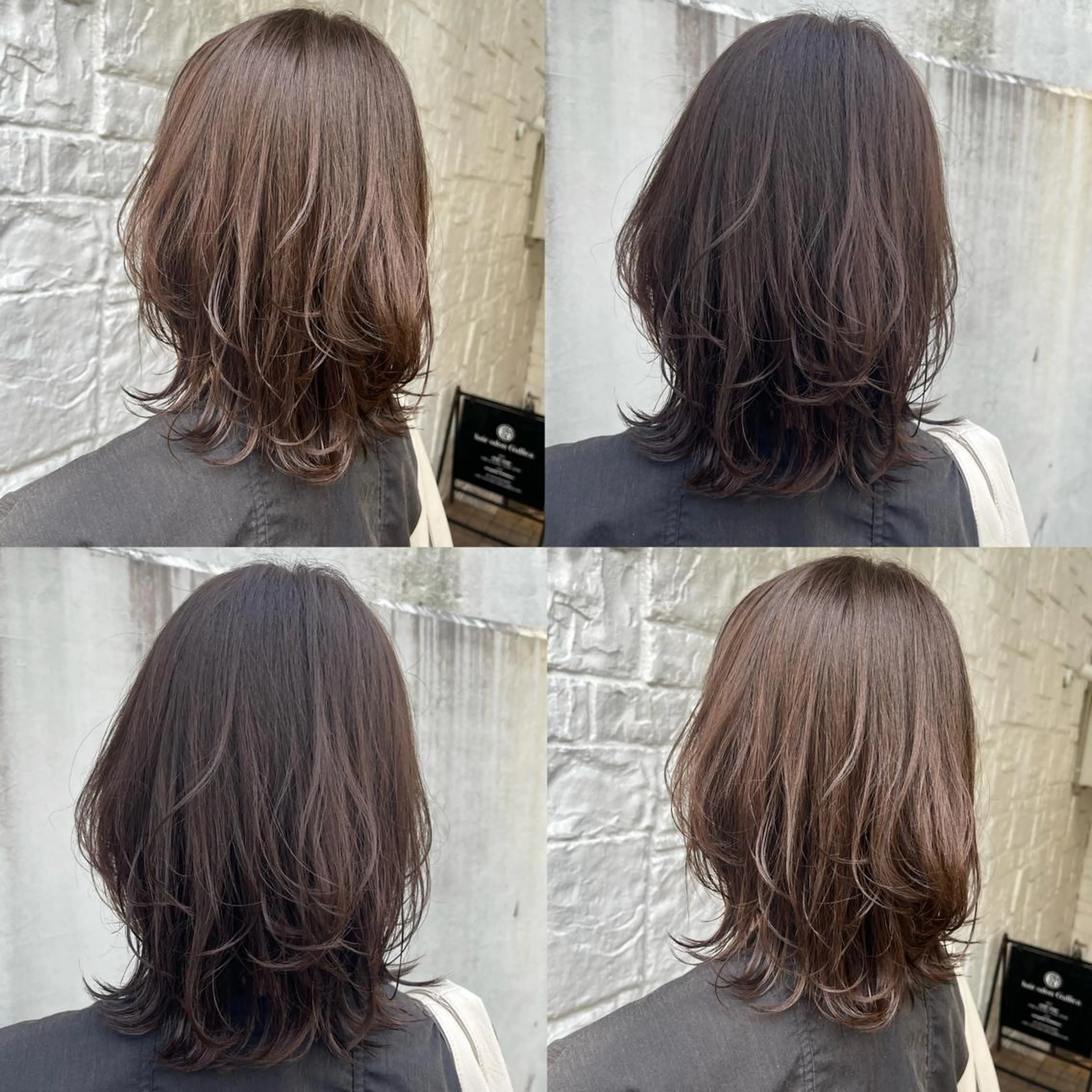 ミディアム カラー ベージュカラー ブリーチ ヘーゼル ブリーチなしカラー くびれヘア カット ヘアカラー トリートメント ヘッドスパ ヘアセット カジュアルを女っぽく 𝗮𝘆𝗮𝗰𝗼のヘアスタイル