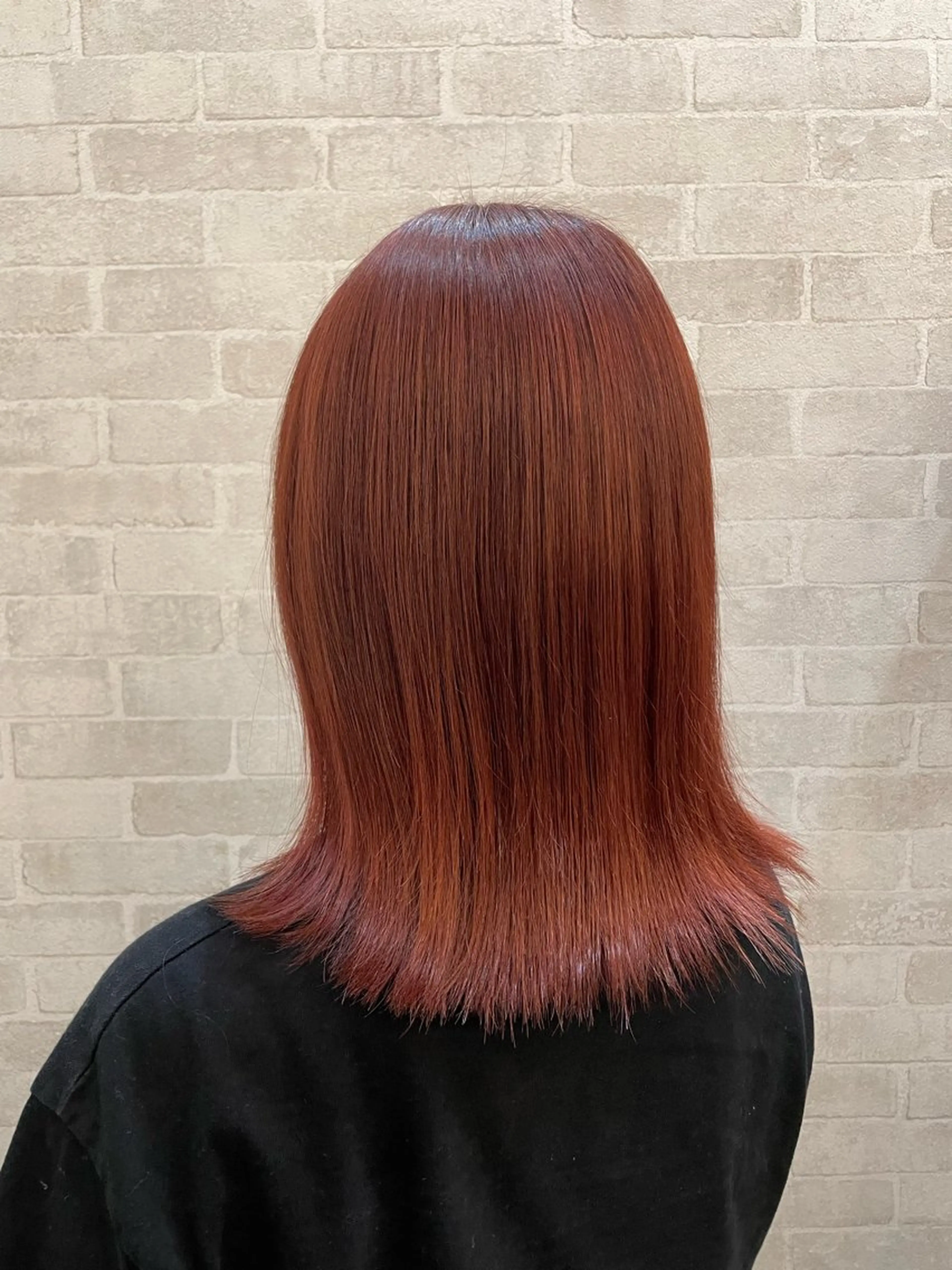 カラー レッドカラー 米田 優唯のヘアスタイル