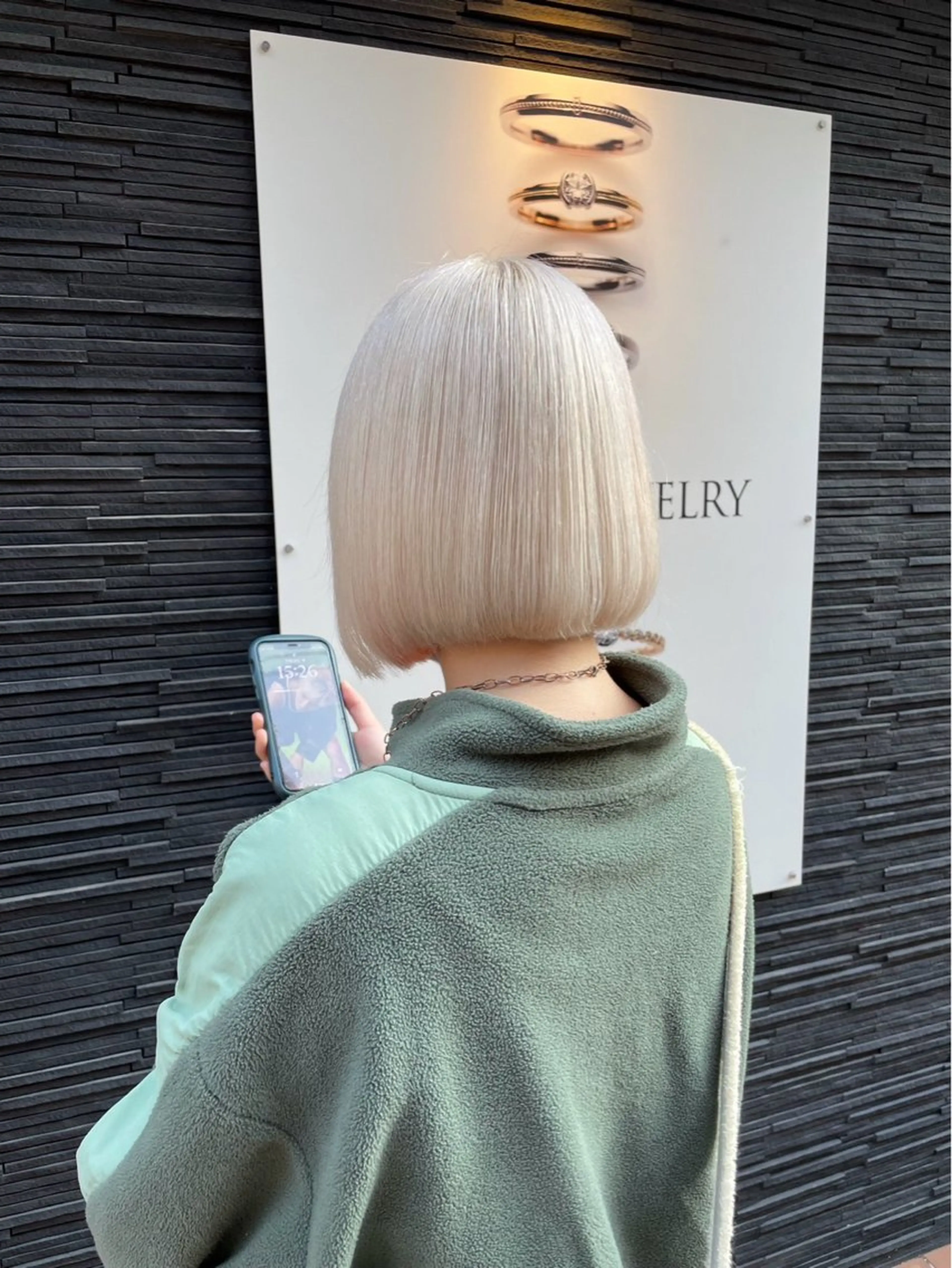 ミディアム カラー ハイトーンカラー ボブ CAPA Central所属・CAPA こばのヘアスタイル