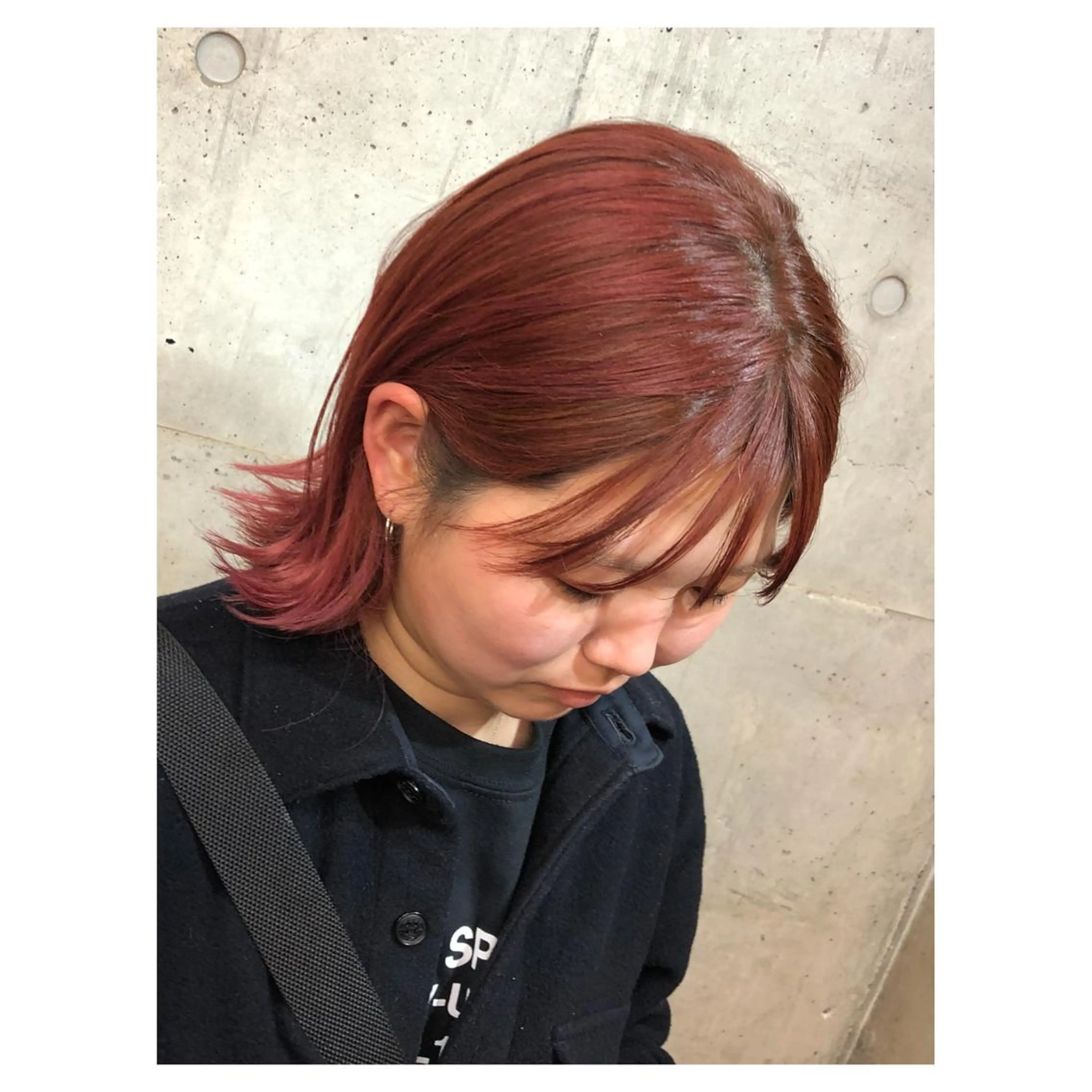 ミディアム カラー ピンクカラー カット ヘアカラー トリートメント ヘアセット センスをお届けします 大谷将生INFPのヘアスタイル