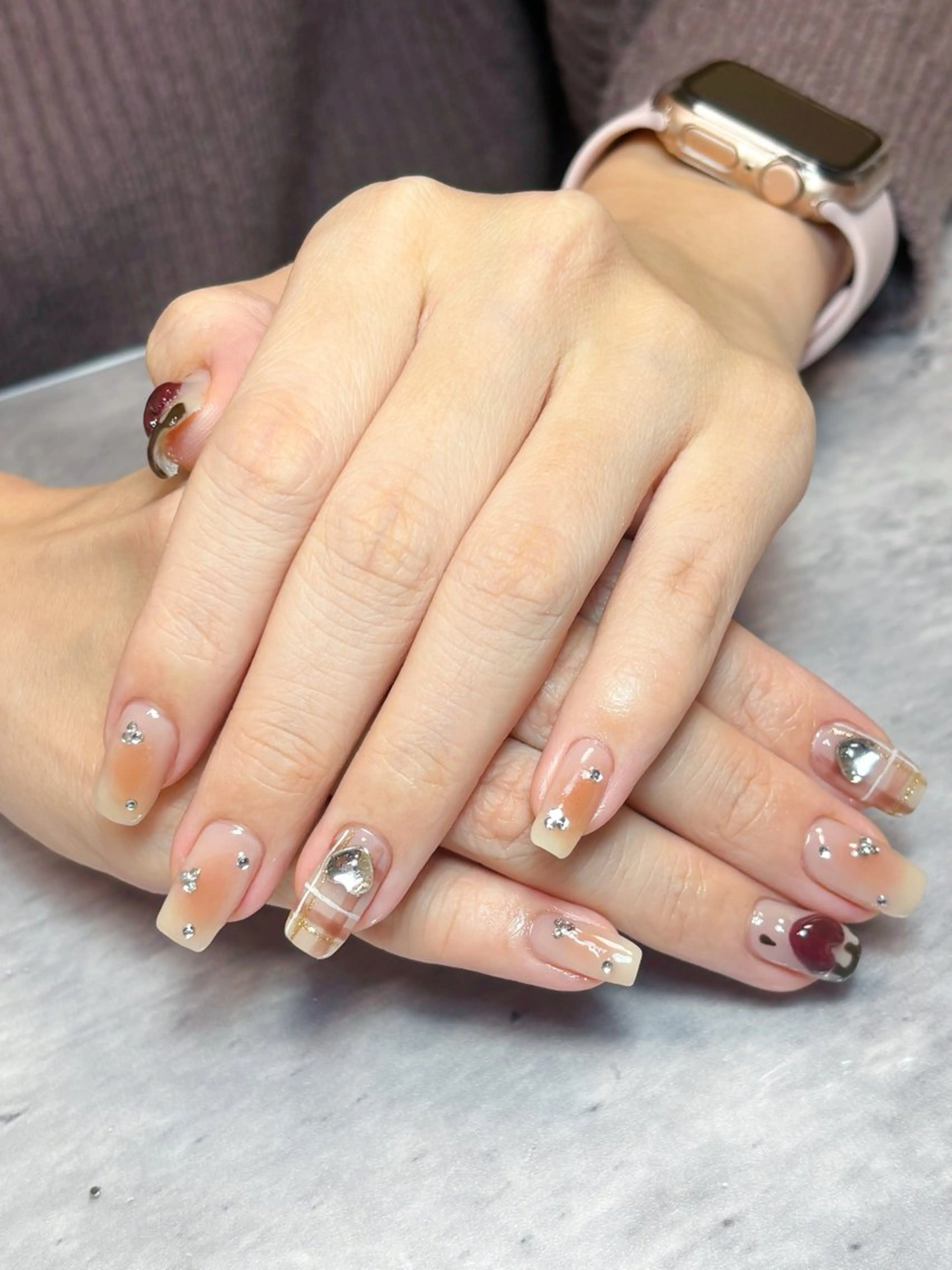 ネイル バレンタイン ハンドネイル nail salon epeのネイルデザイン