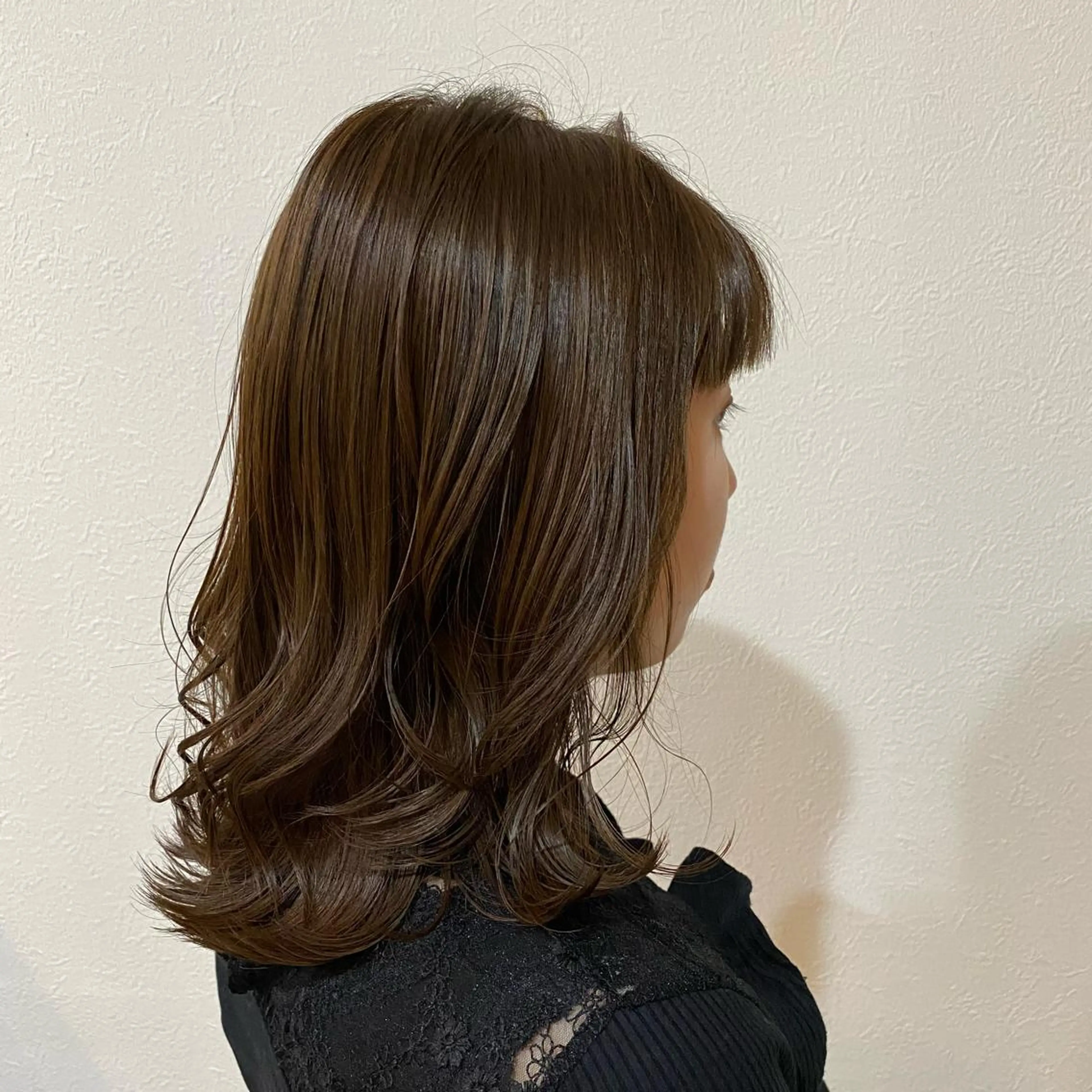 ミディアム カラー カット ヘアカラー トリートメント ✨髪質改善／艶カラー harunaのヘアスタイル
