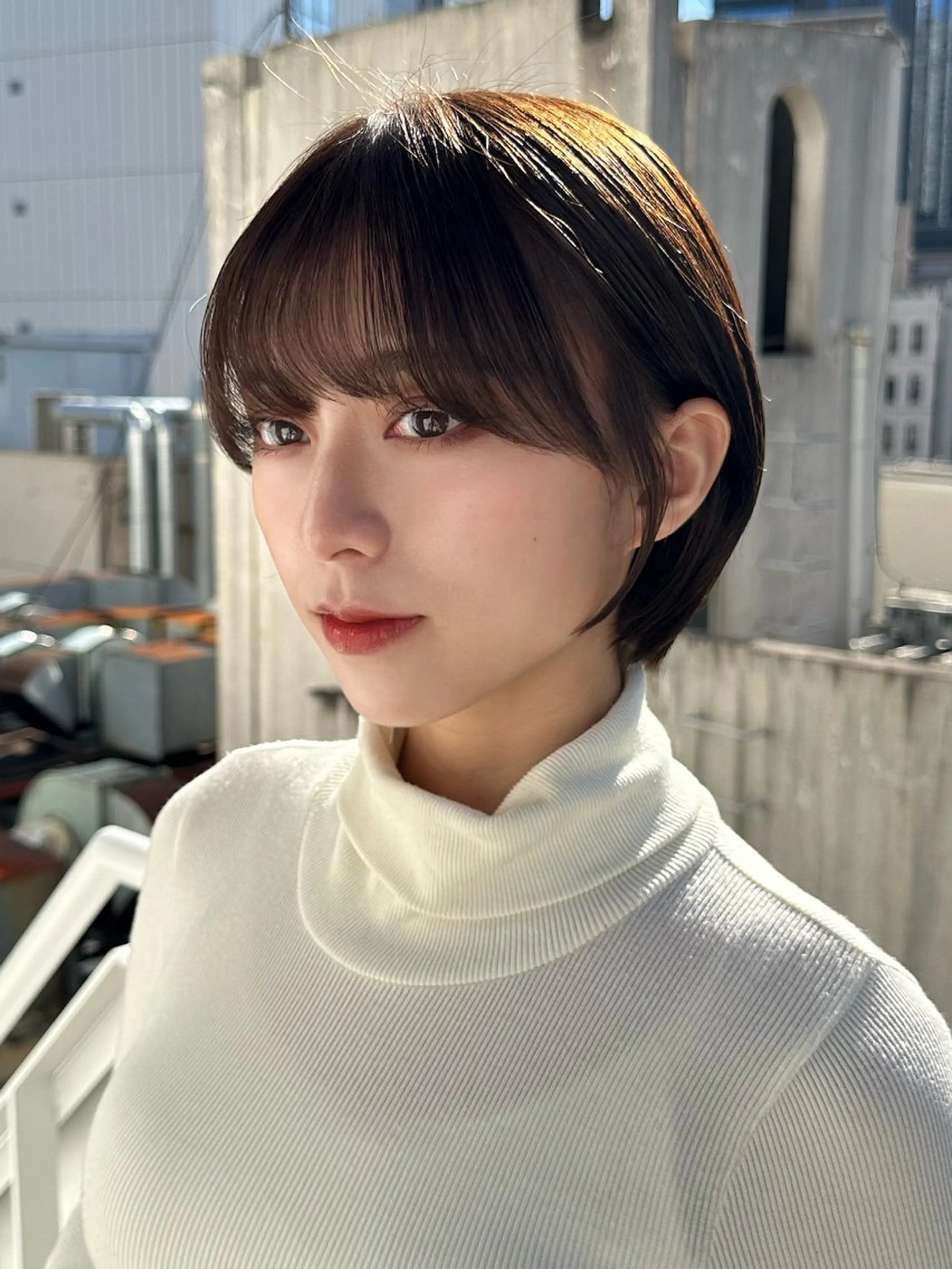 ショート カラー パーマ 新宿/髪質改善/艶髪 韓国ヘア/大重聖斗のヘアスタイル