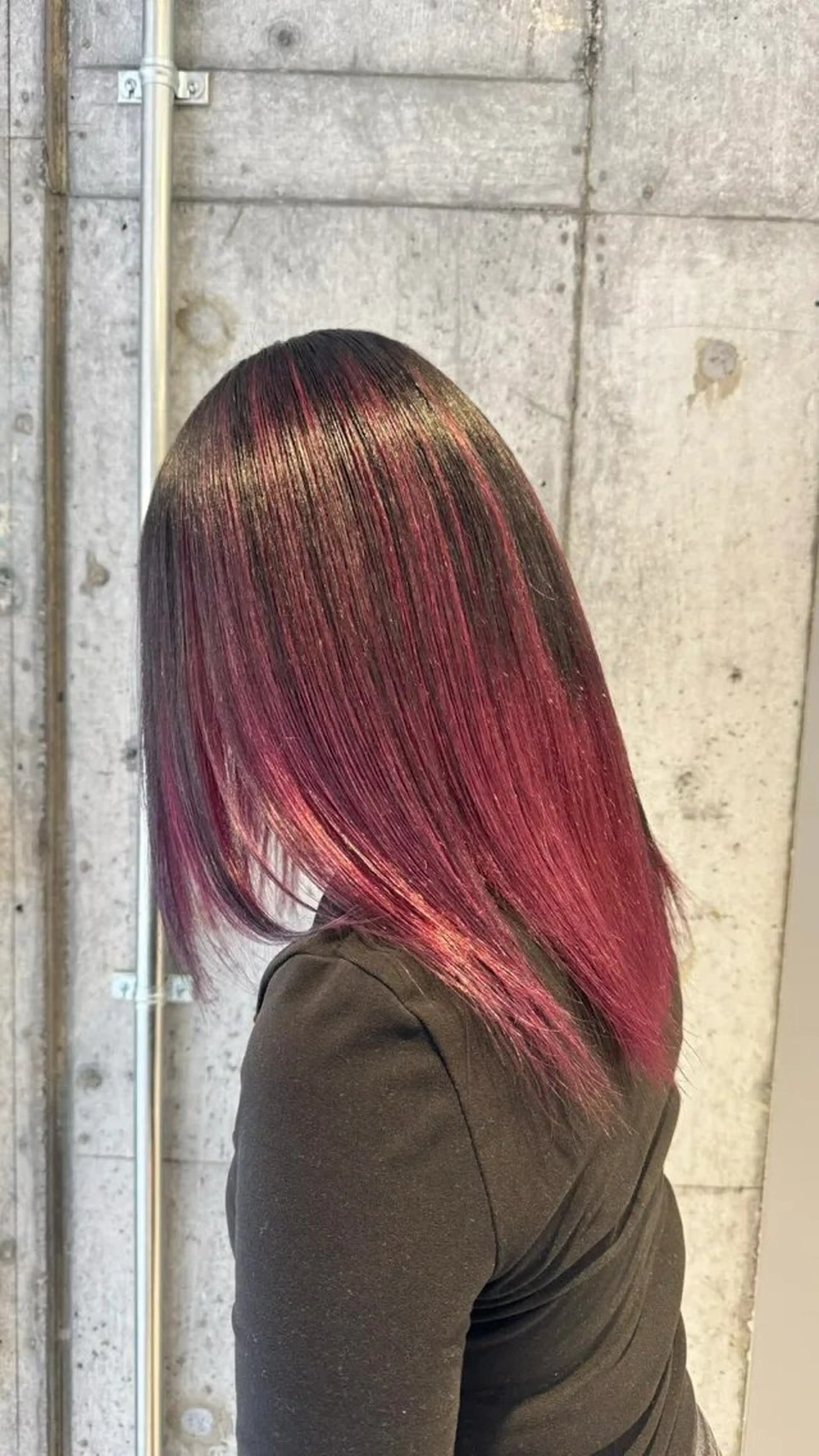 ミディアム ヘアカラー EARTH三鷹 こころのヘアスタイル