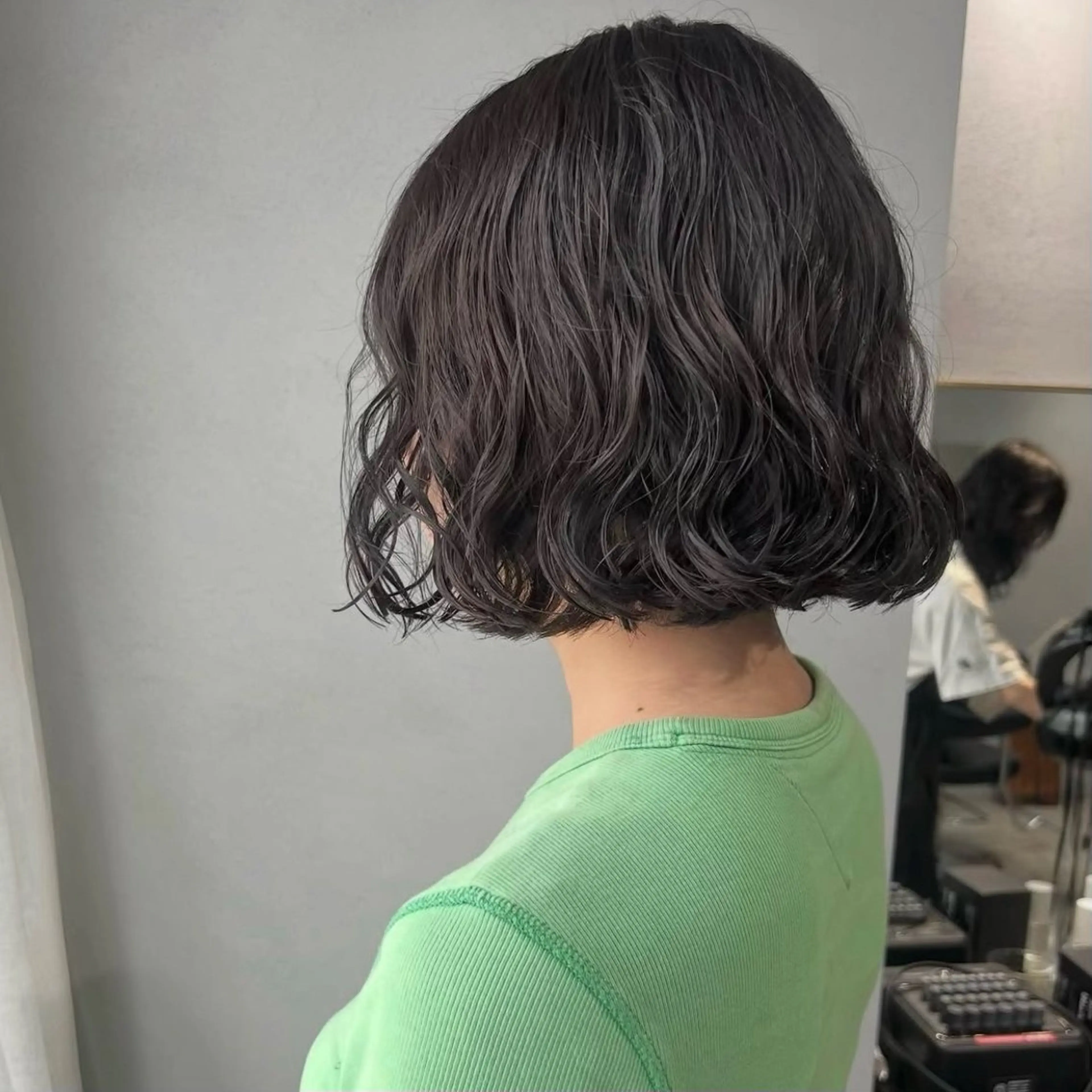 ミディアム カラー パーマ カット ヘアカラー パーマ 【arc】akane オリーブ/ベージュのヘアスタイル