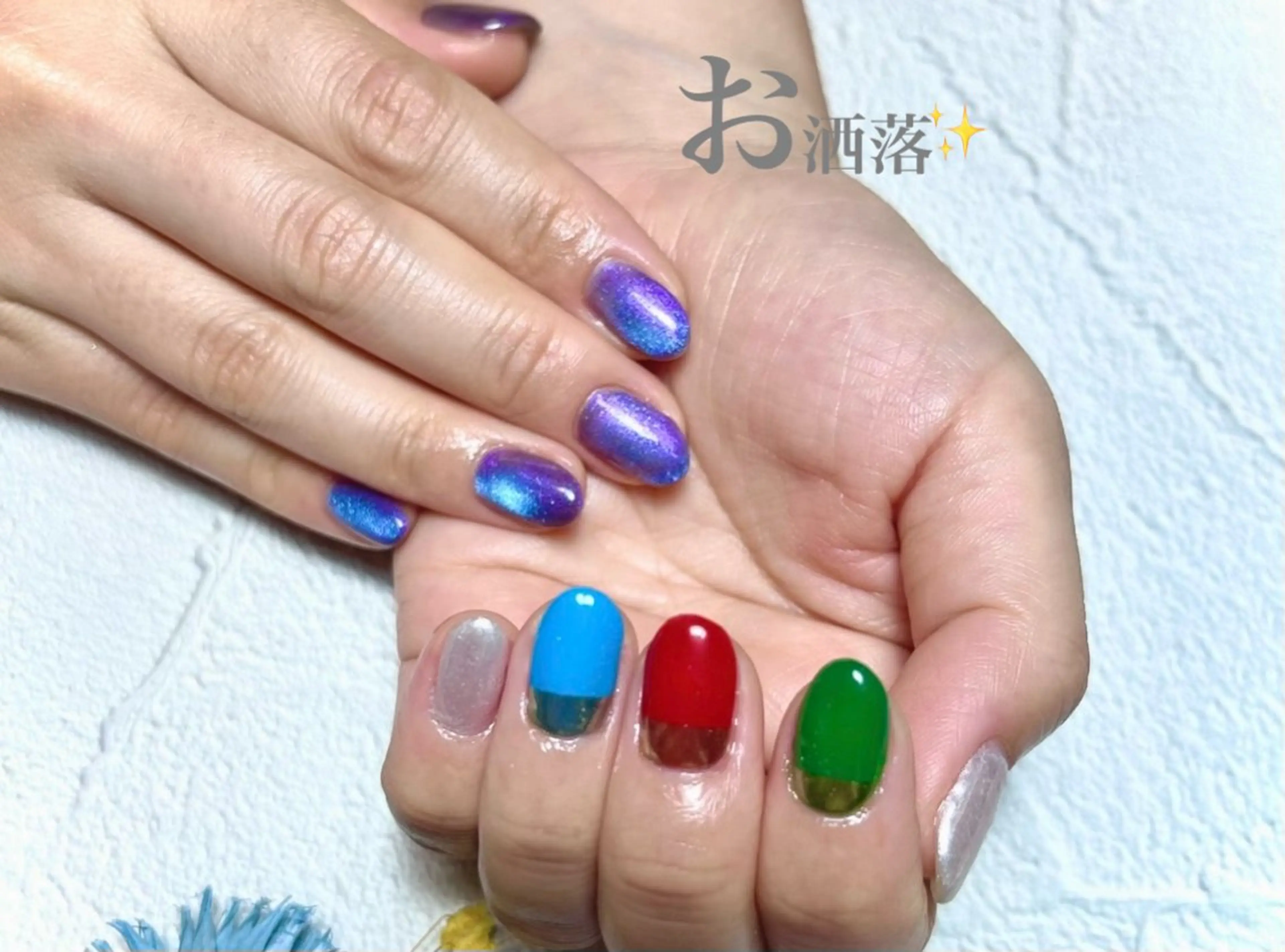 ネイル フットネイル ジェルネイル マグネットネイル パラジェル ♾nail 恵美のマツエク・マツパデザイン
