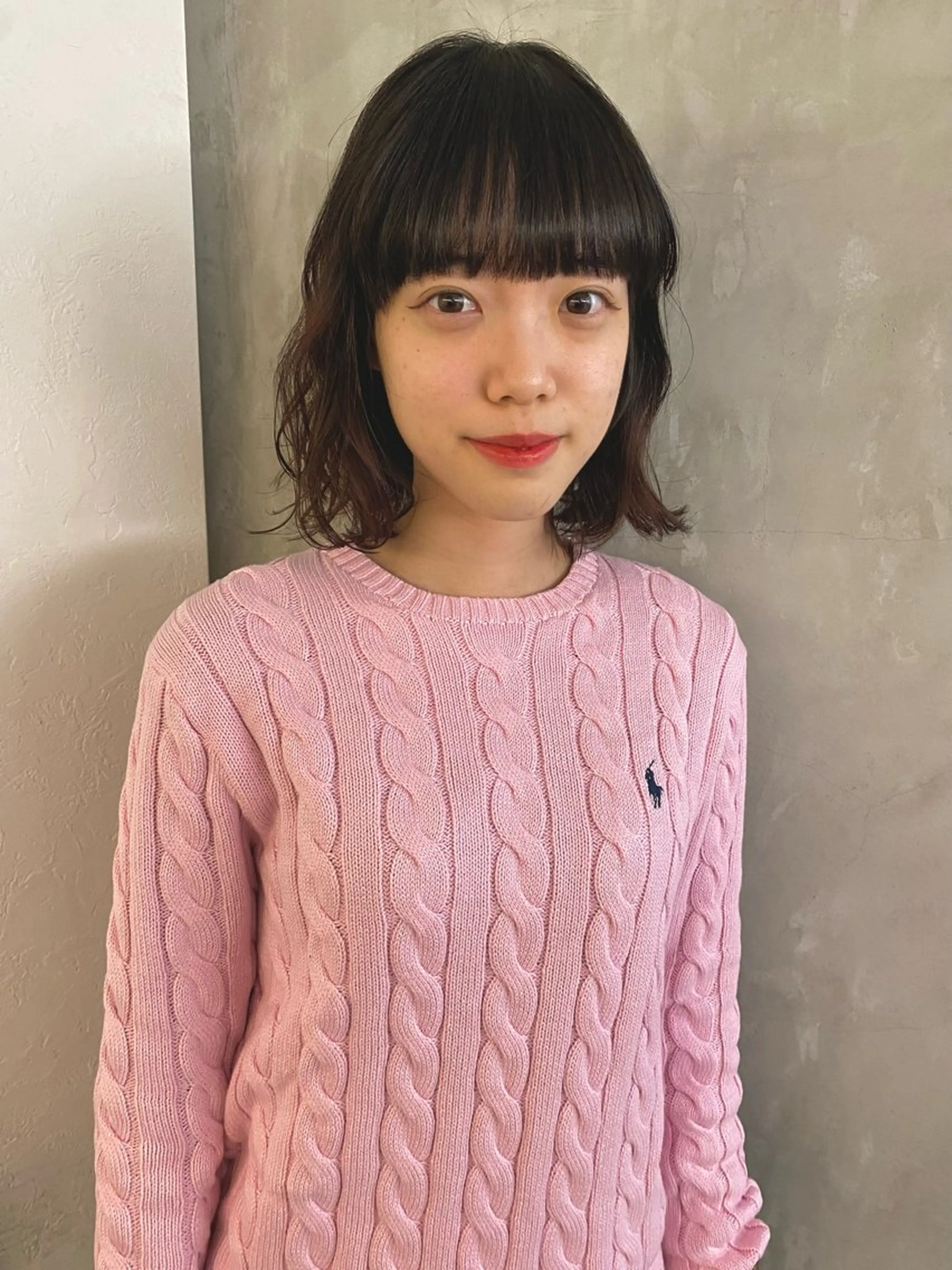 ショート カラー ボブ ワイドバング カット ヘアカラー トリートメント 森貴裕/ベージュ/ パーマ/オリーブのヘアスタイル