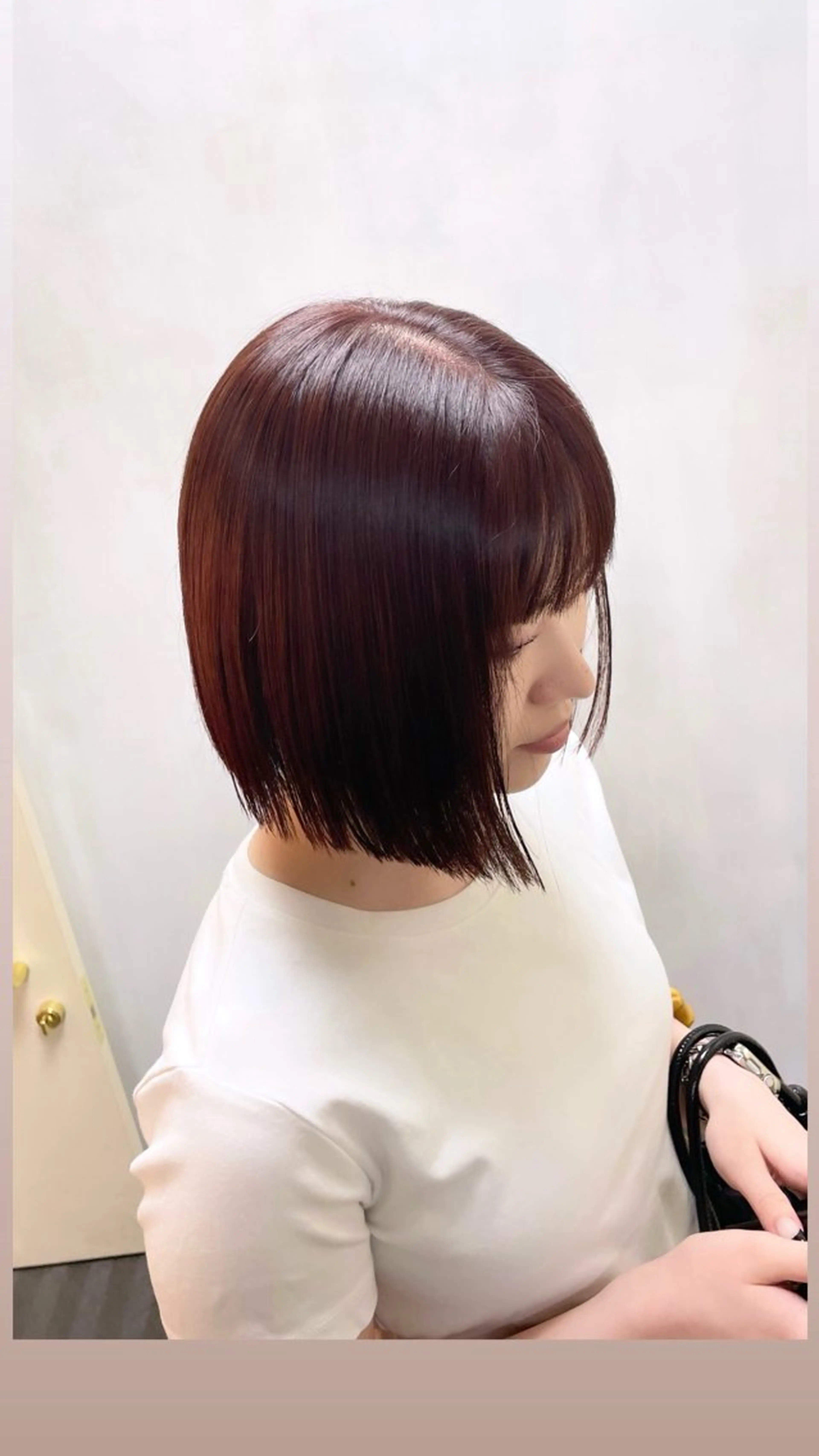 ショート カラー 切りっぱなしボブ ボブ ひなの/透明感 カラー/レイヤーのヘアスタイル