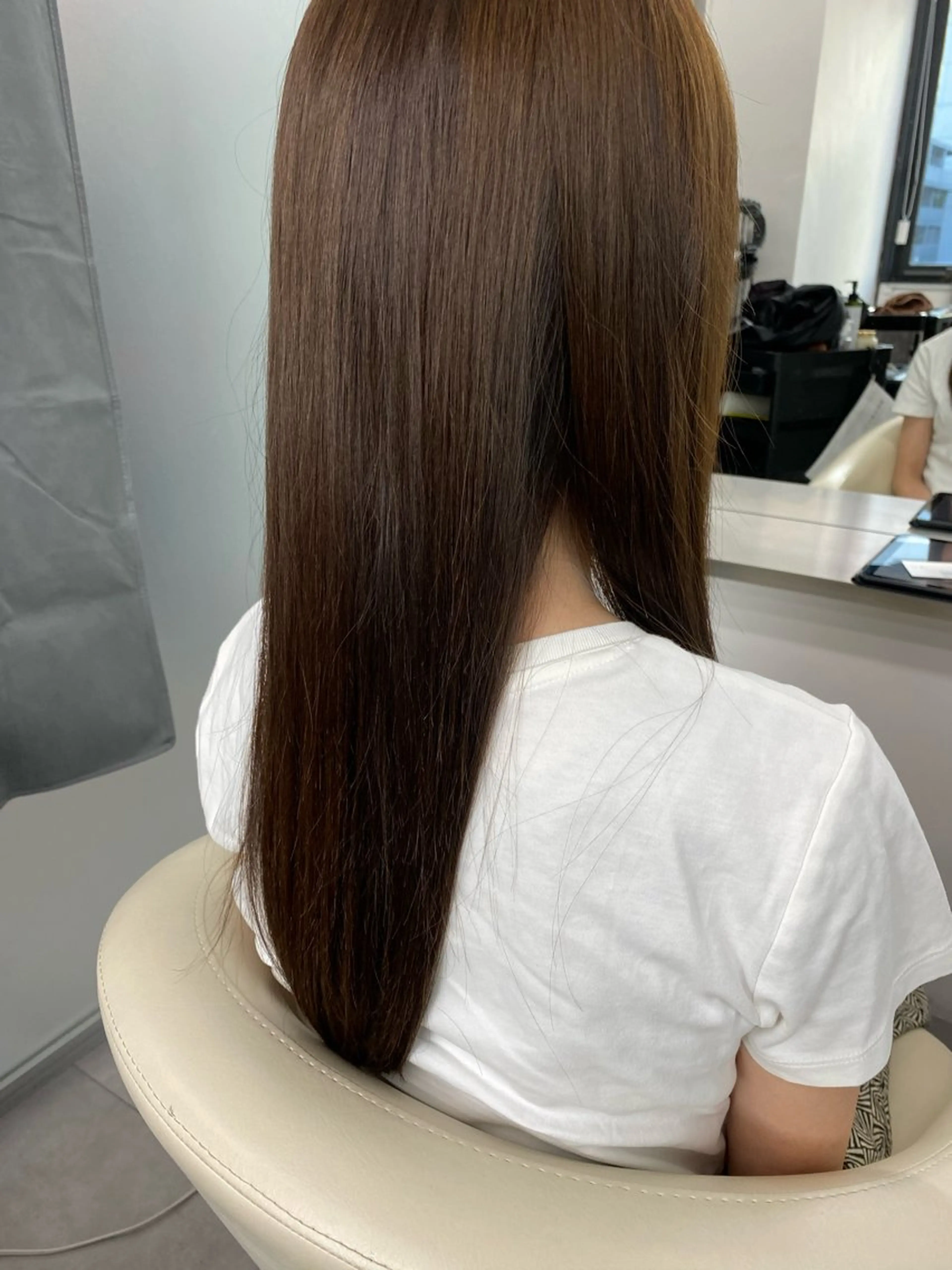 ロング カット 縮毛矯正 大人ショート 江坂　今井魁人のヘアスタイル