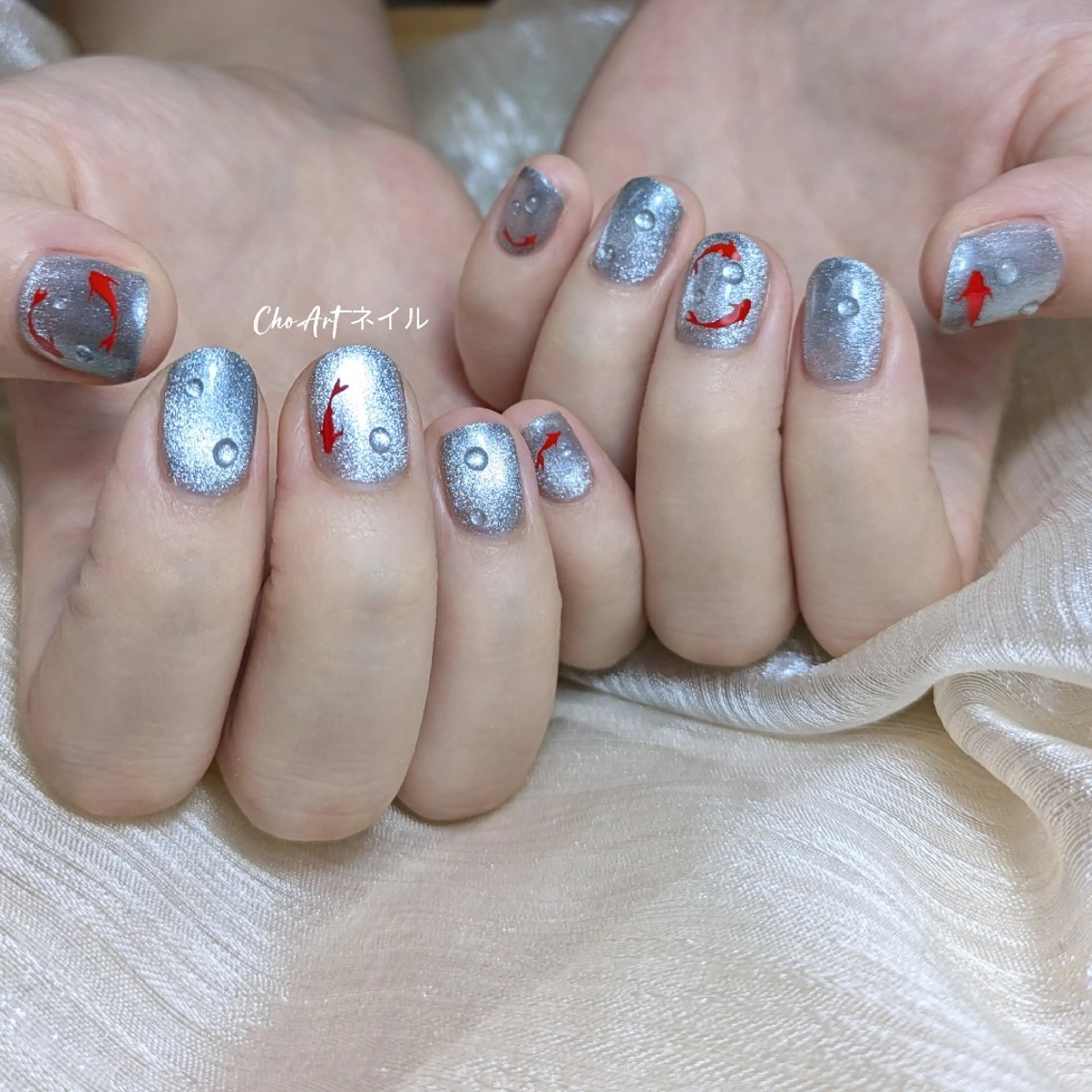 ネイル アートネイル ジェルネイル マグネットネイル 持ち込み ニュアンスネイル Cho Artネイル所属・Cho Art ネイルのネイルデザイン