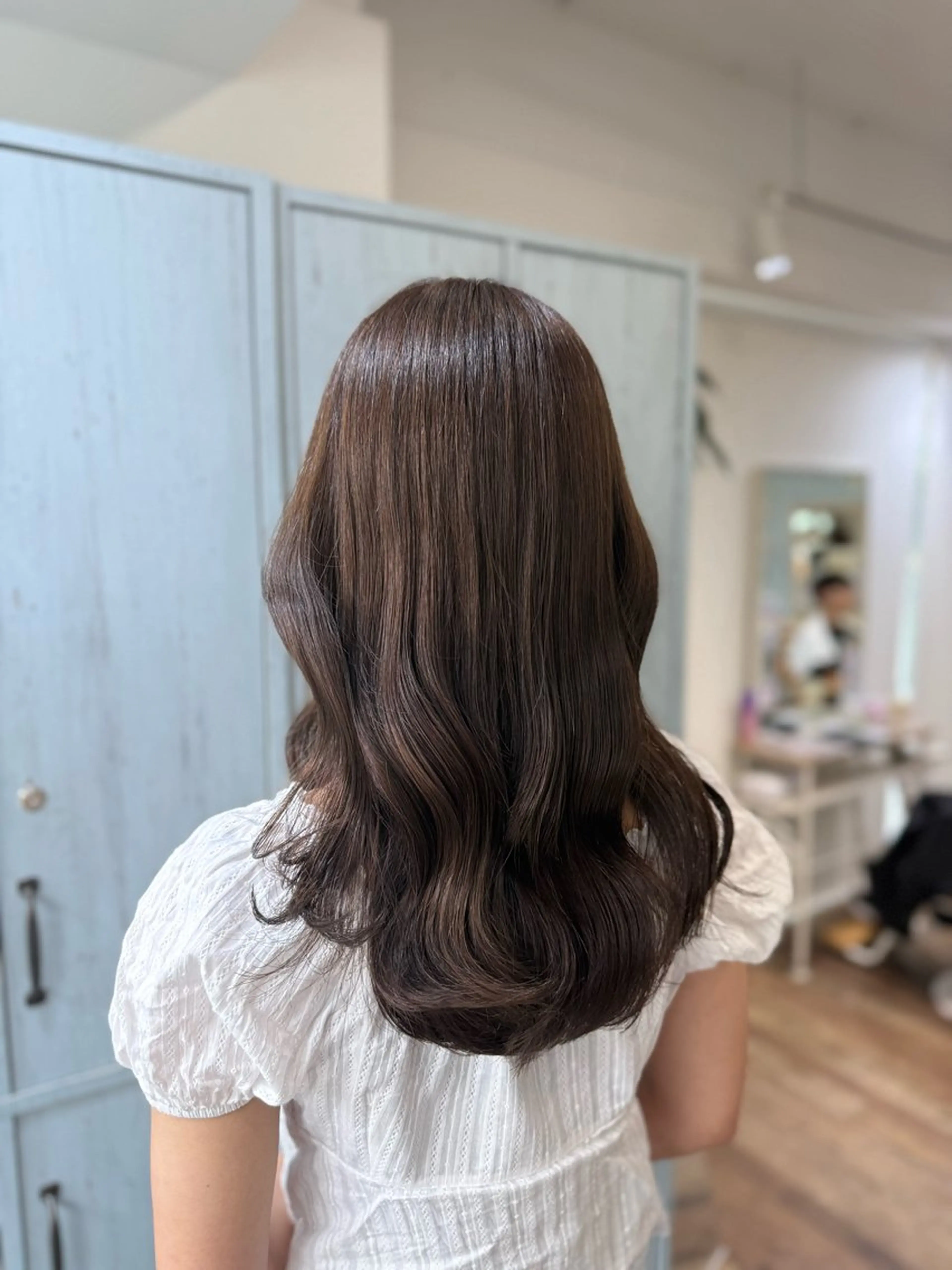 ロング カット ヘアカラー トリートメント ピンク・ラベンダー/ レイヤー/NANAのヘアスタイル