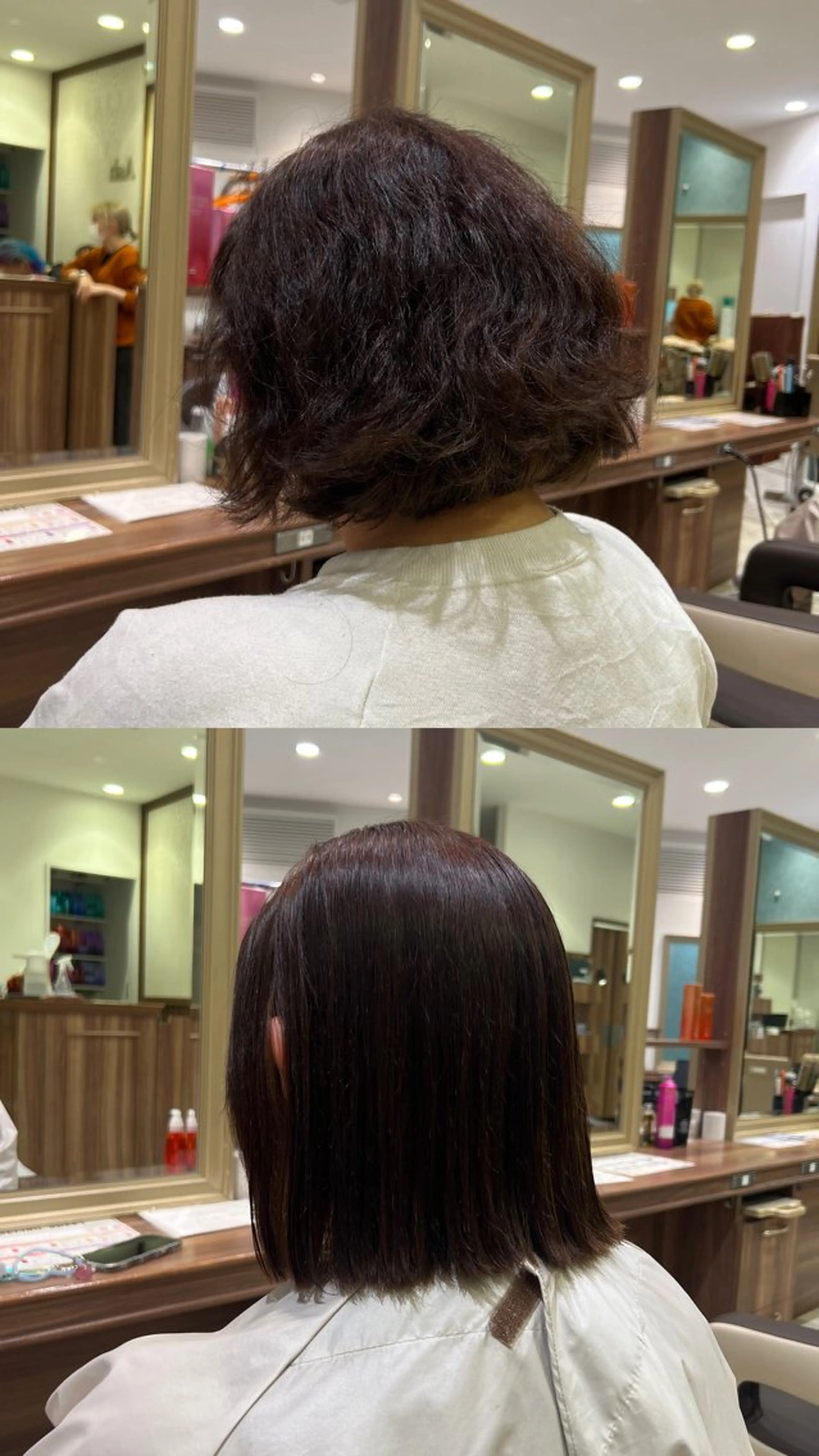 ミディアム 縮毛矯正 ﾃﾞｻﾞｲﾝｶﾗｰ Mirutayaのヘアスタイル