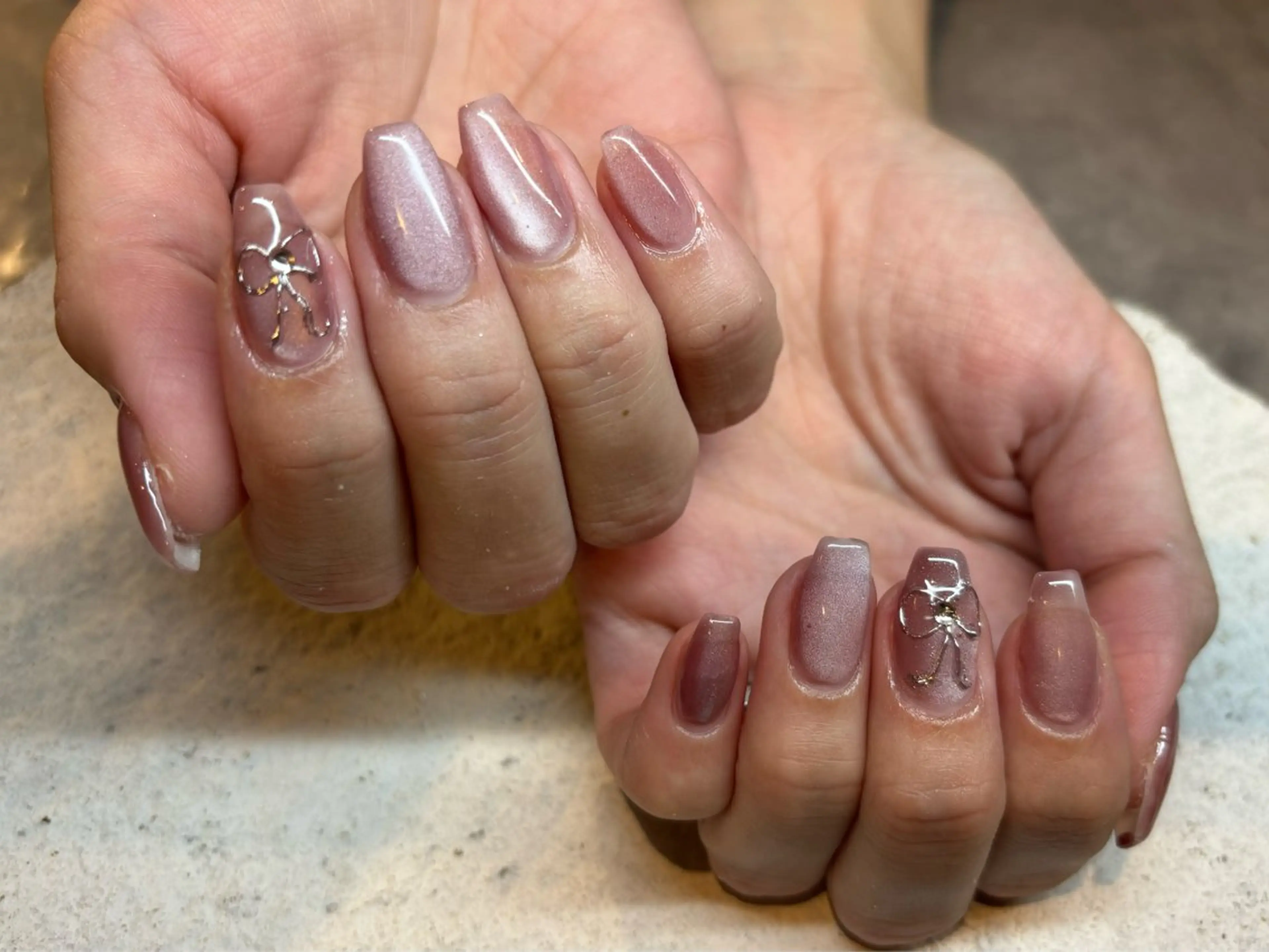 ネイル マグネットネイル HONOKA W 【深江橋店】のネイルデザイン