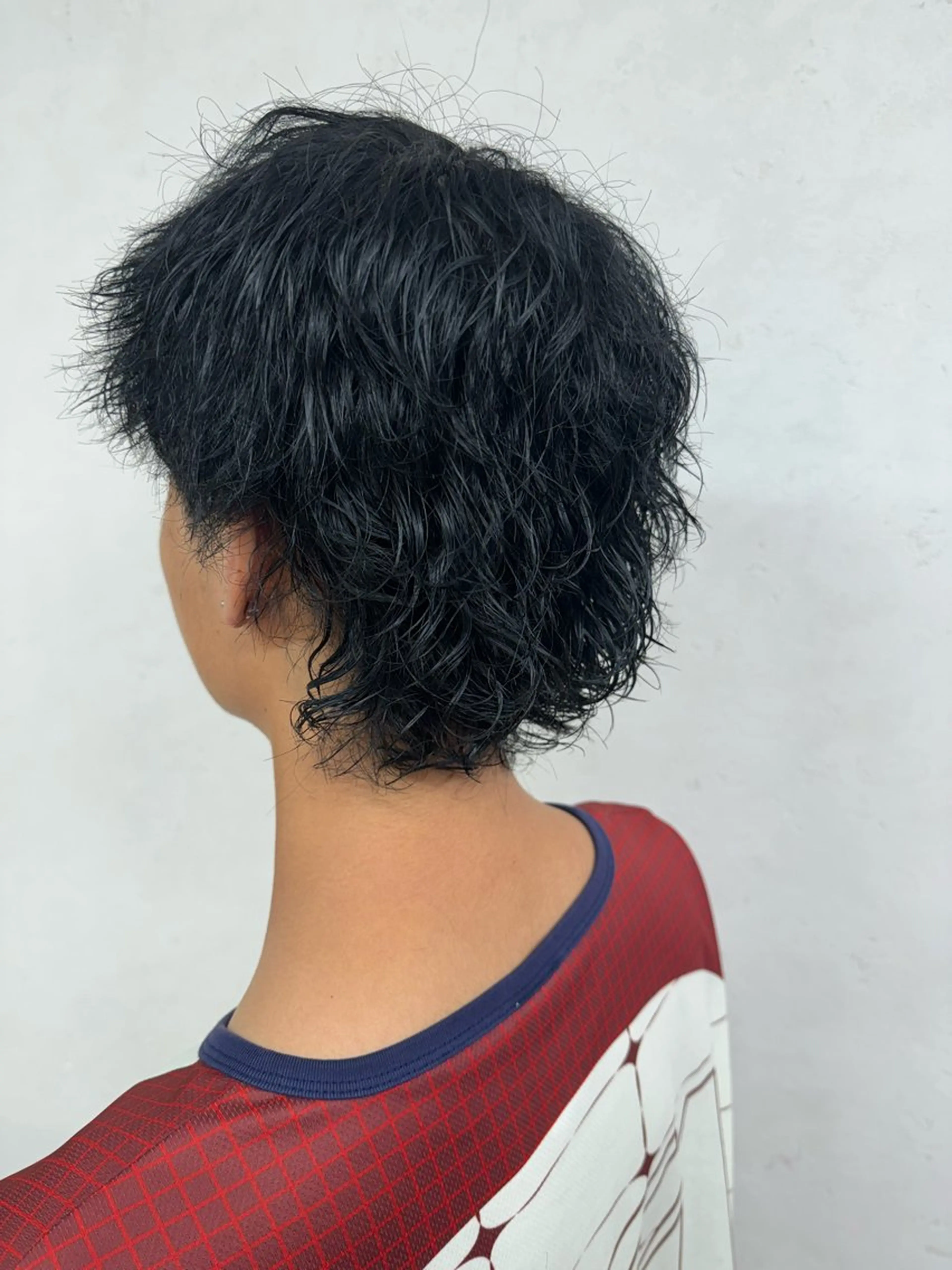 ミディアム パーマ メンズ カット パーマ 吉田 眞のヘアスタイル