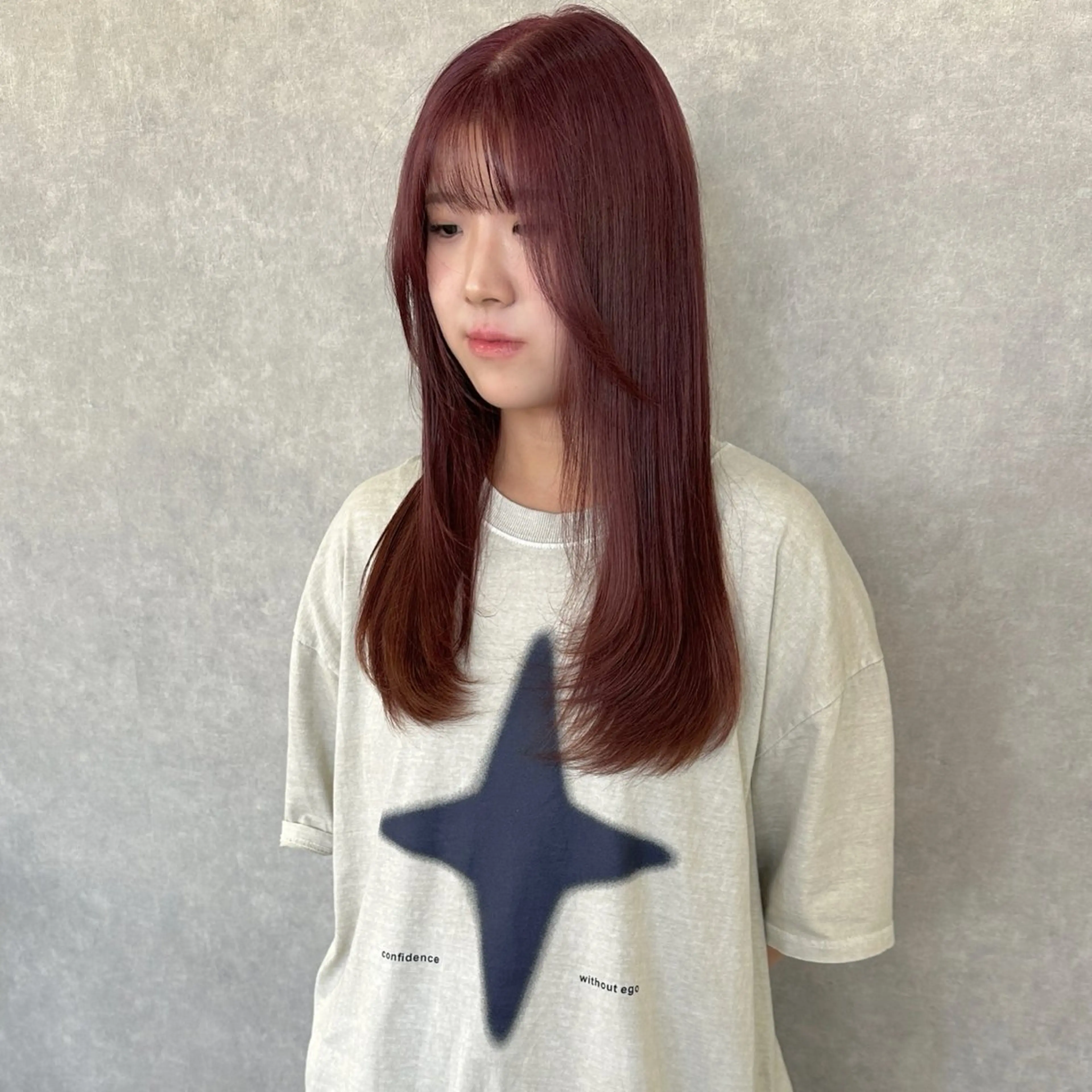 ロング カラー 顔周りカット トリートメント はちすか るかのヘアスタイル