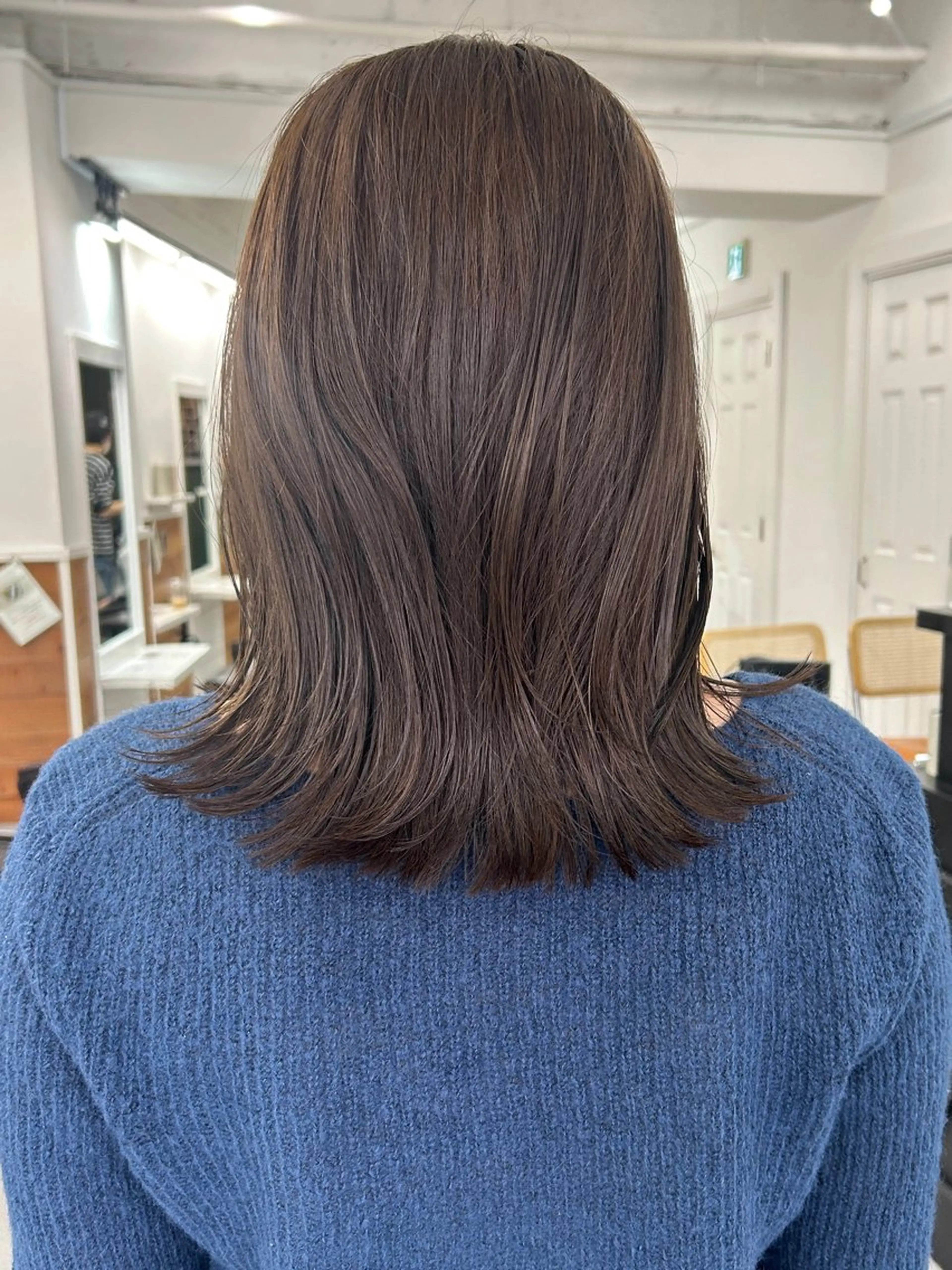 ミディアム カラー カット ヘアカラー トリートメント ボブ/透明感カラー /サナ🌼のヘアスタイル