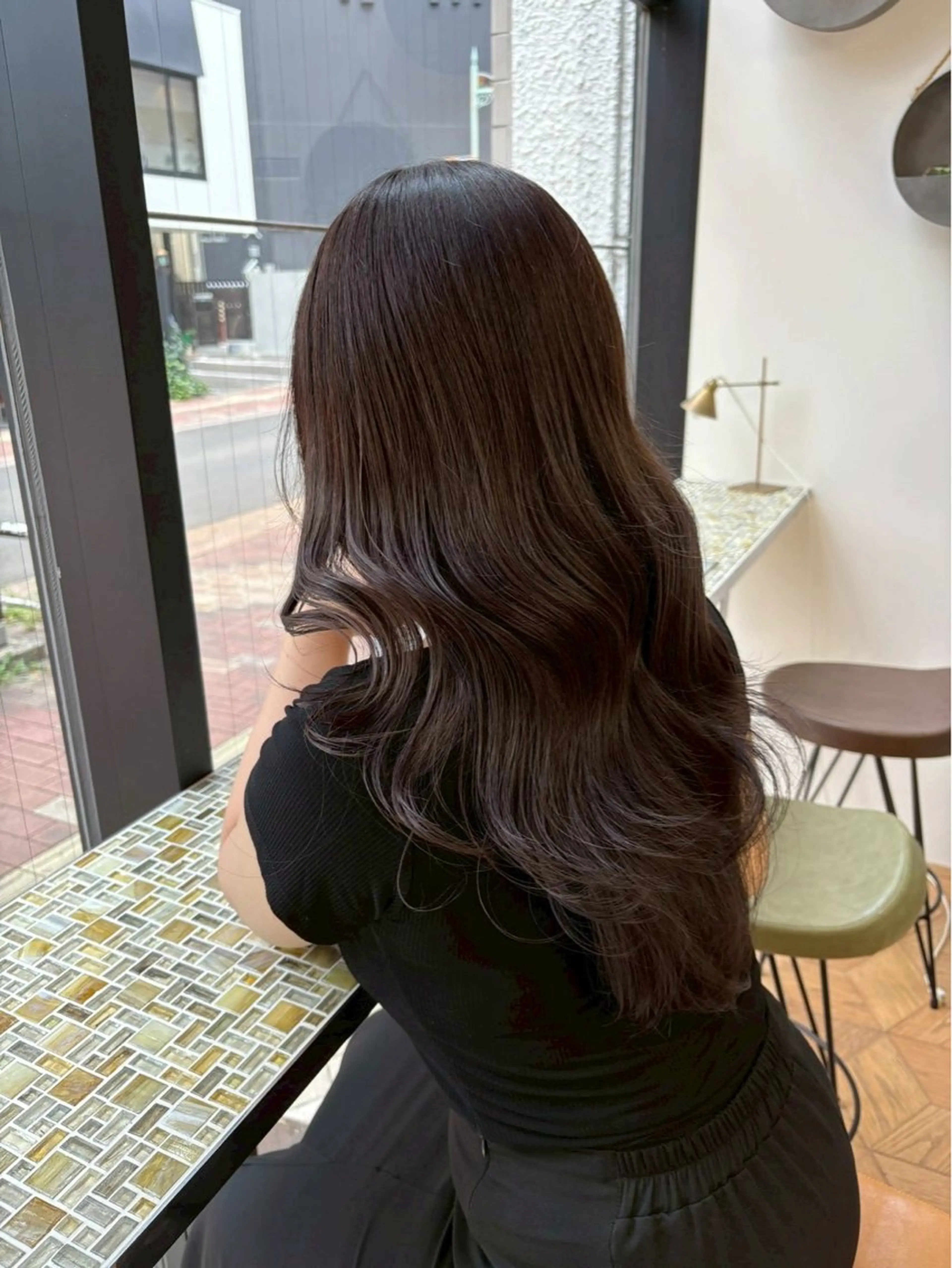 ロング カラー ブラウンカラー チョコレートブラウン ヘアカラー ヴェリーテ所属・🩶仙台/ワンカラー /えれな🩶のヘアスタイル