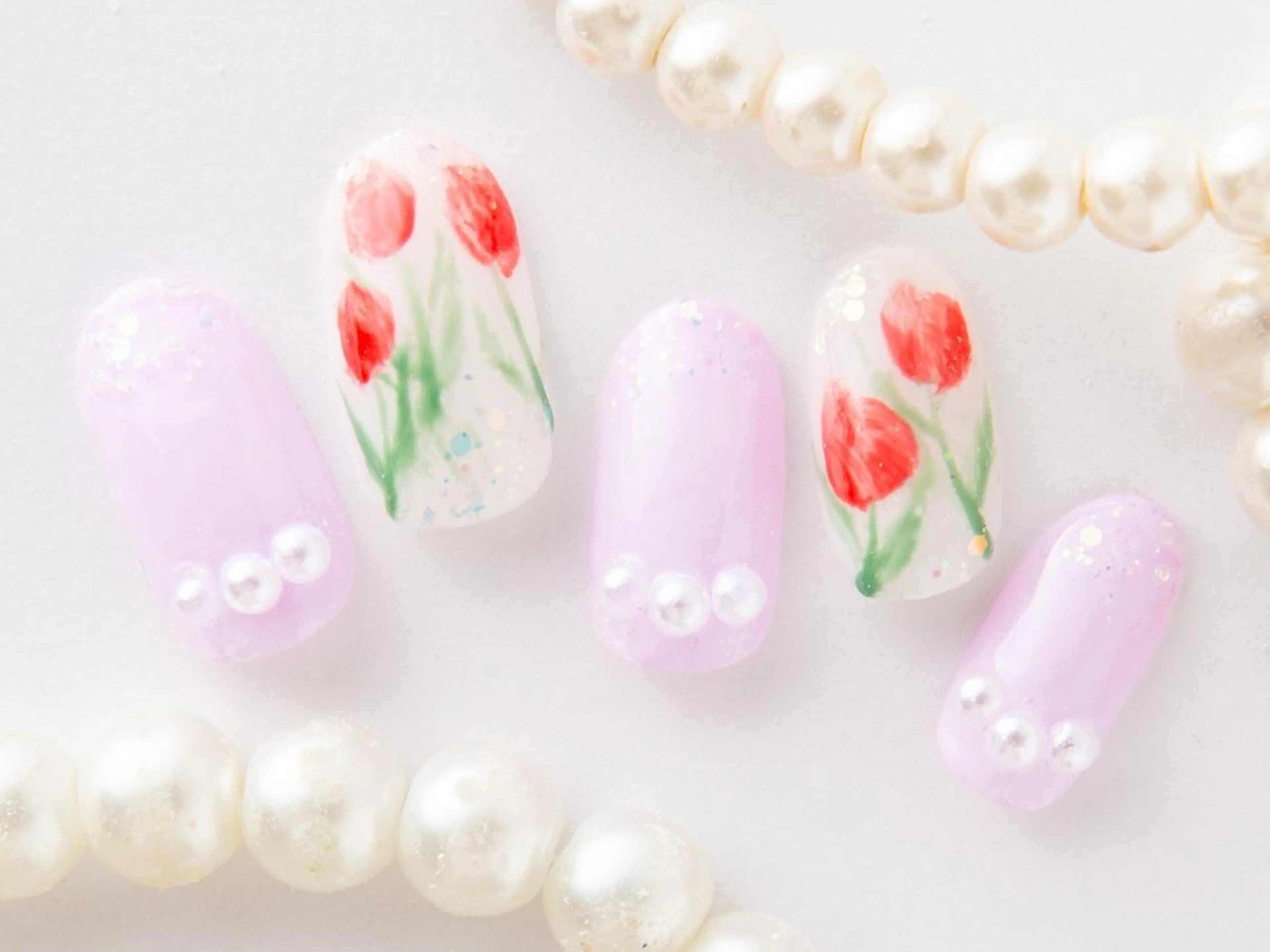 ネイル 桜ネイル 成人式 長さ出し フラッシュネイル フットネイル 💗🪽Tiary Nail🪽💗のネイルデザイン