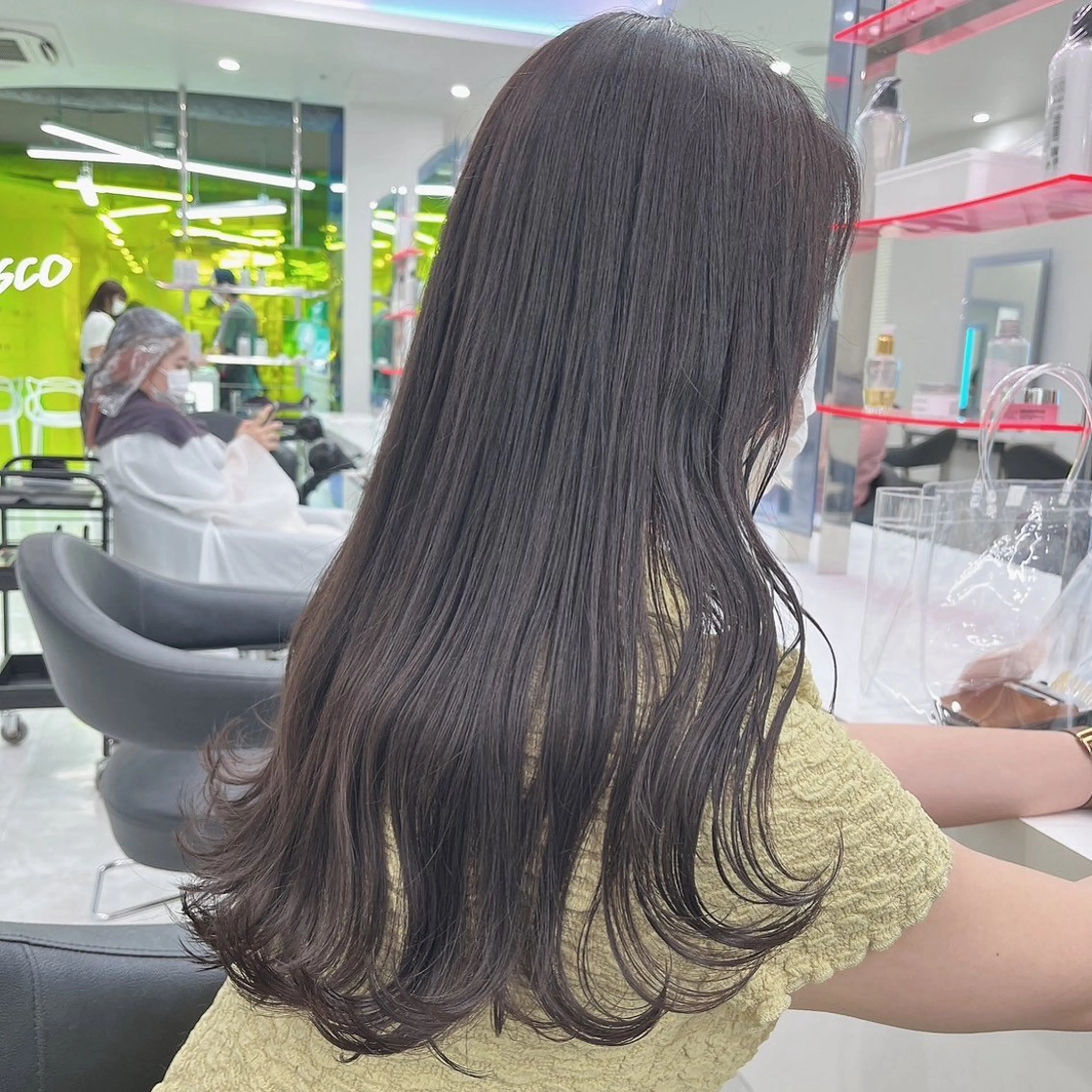 カラー カット ヘアカラー トリートメント 似合わせ💗透け感 💗ブリーチなし💗のヘアスタイル