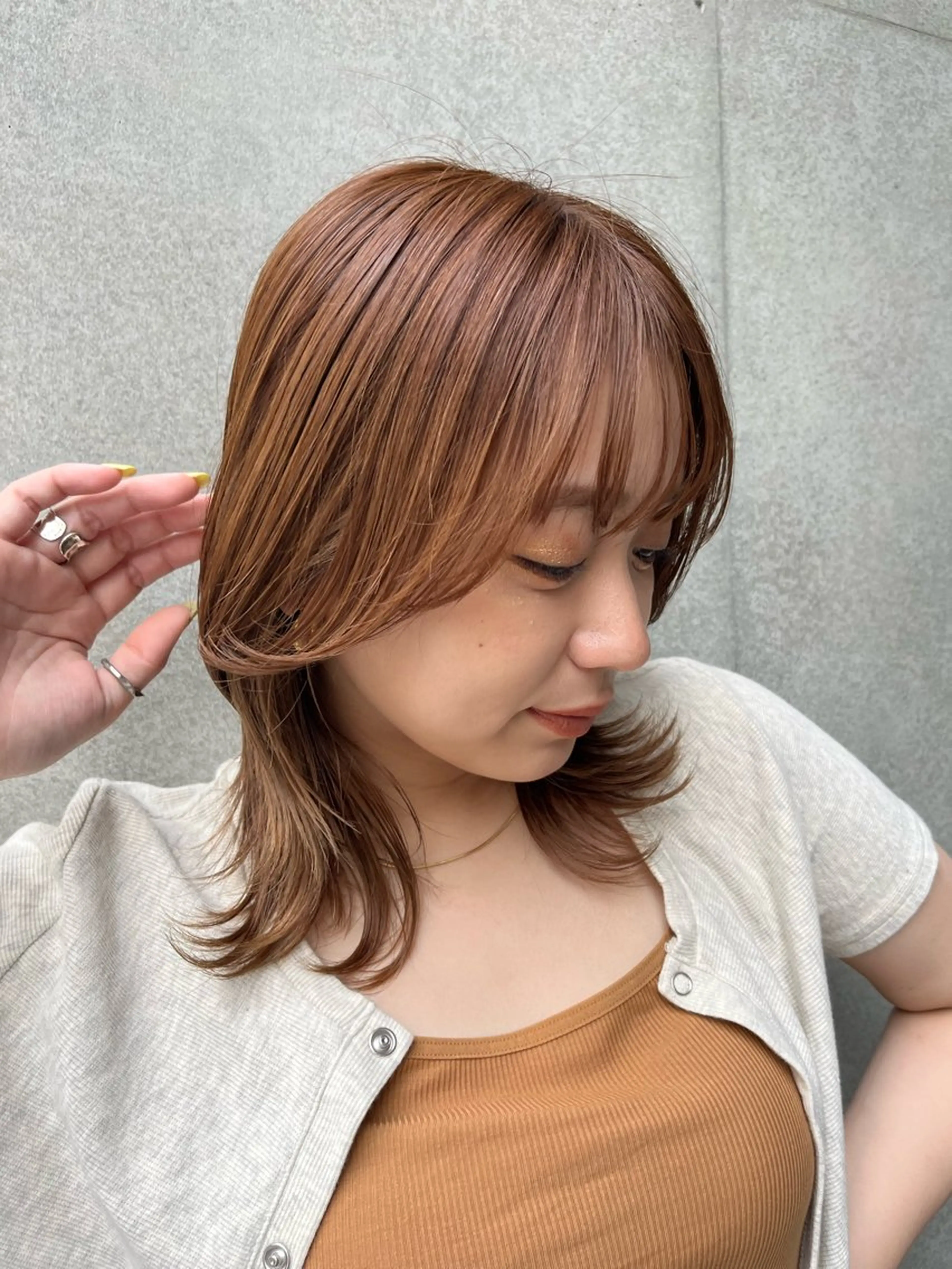 ロング カコ/レイヤーカット ヘアアレンジのヘアスタイル