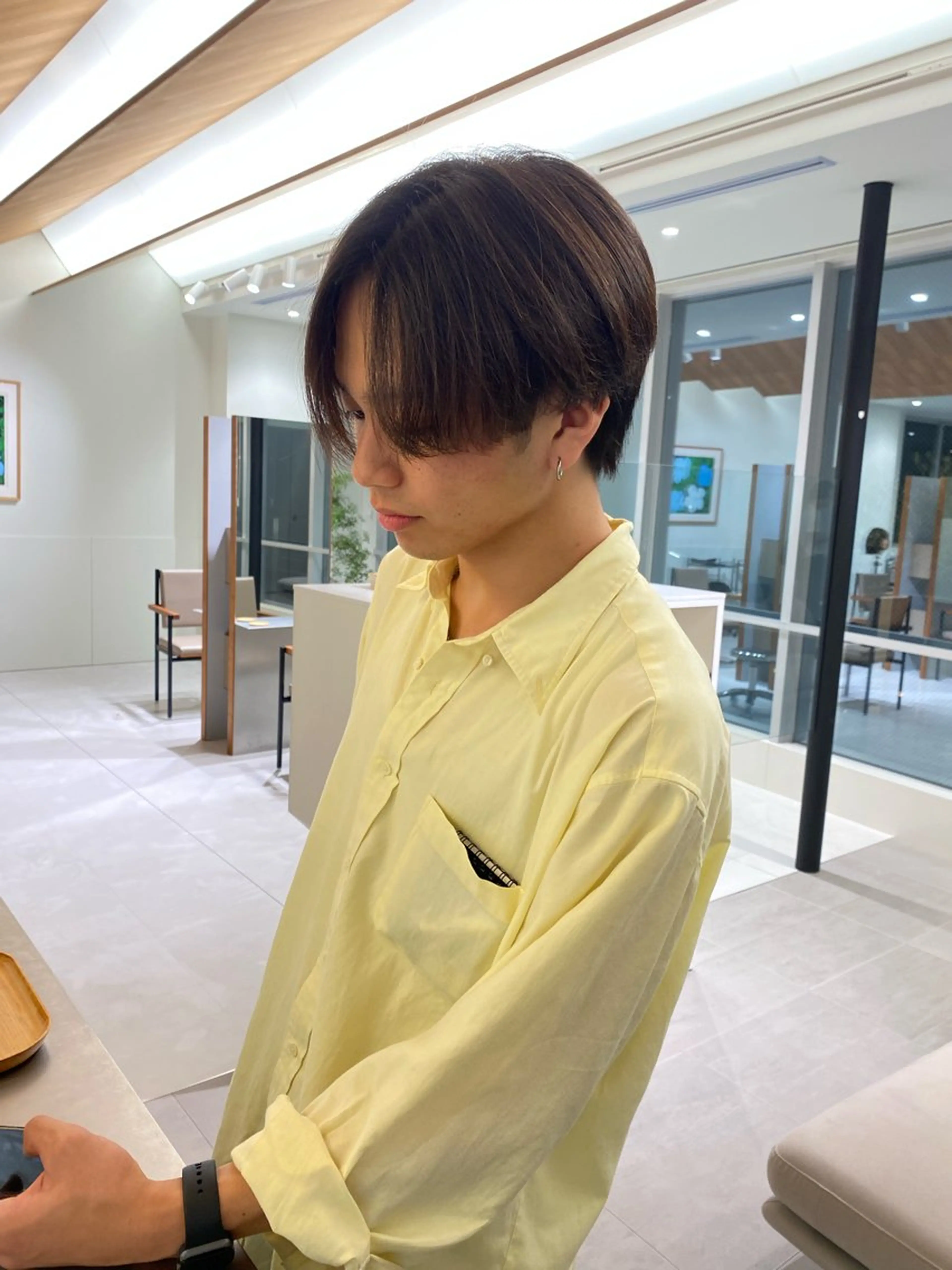 メンズ センターパート 田形清流のヘアスタイル