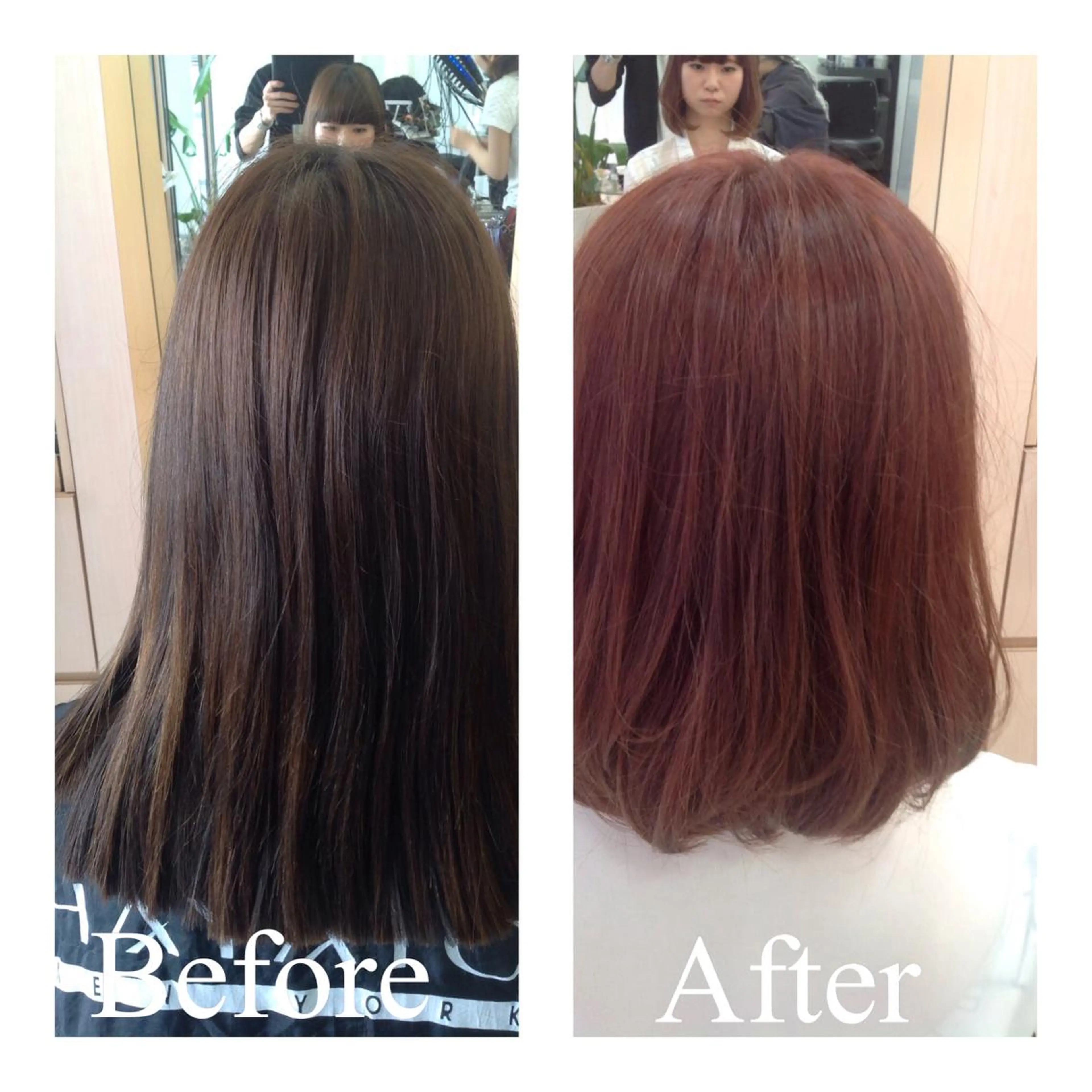 ミディアム セミロング ロング カラー アオガミ （前髪顔周りカット）のヘアスタイル