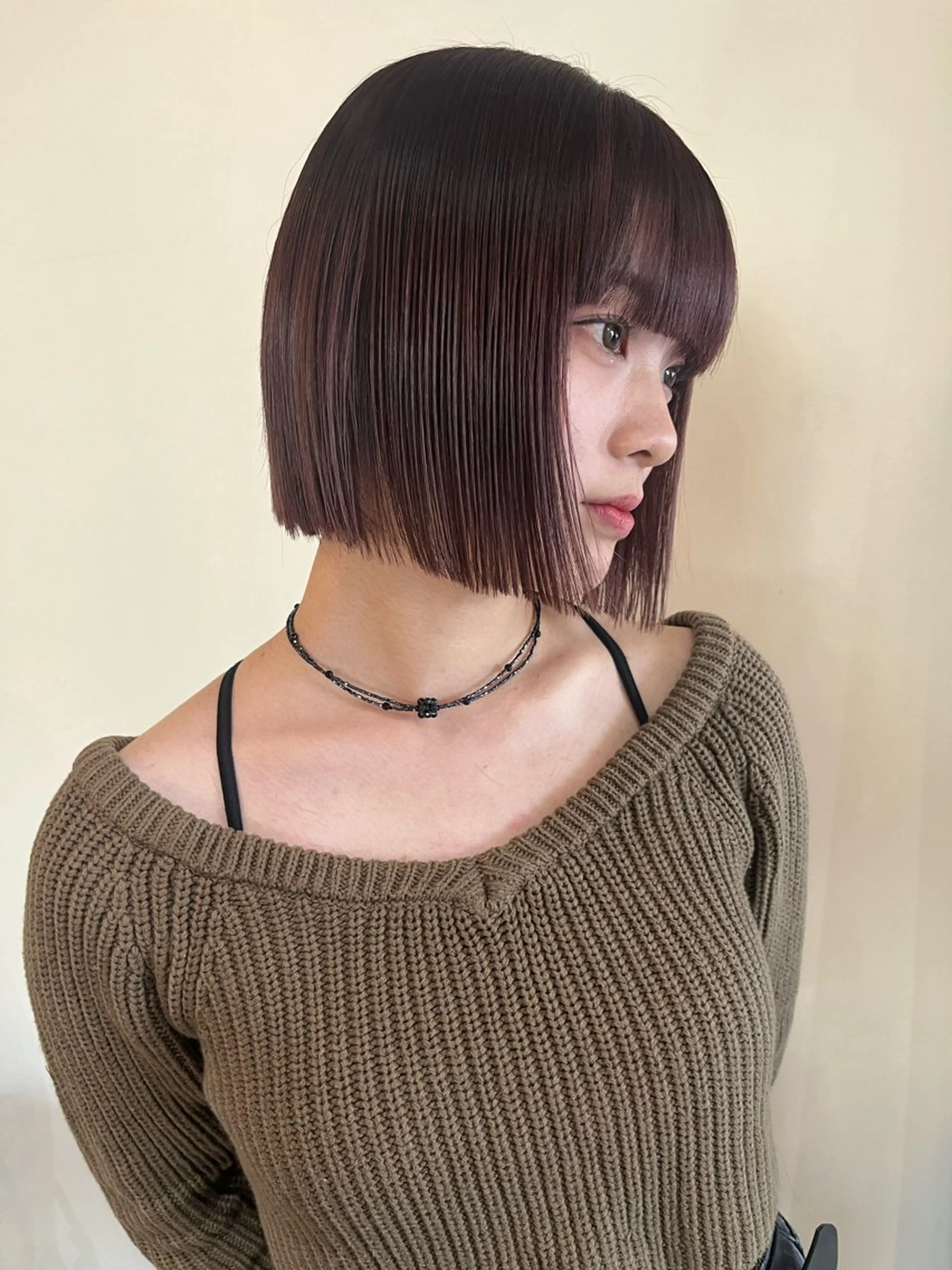 ショート ボブレイヤー ボブ 顔まわりレイヤー ハイレイヤー 韓国風ヘア レイヤーカット/ウル フ　chinatsuのヘアスタイル