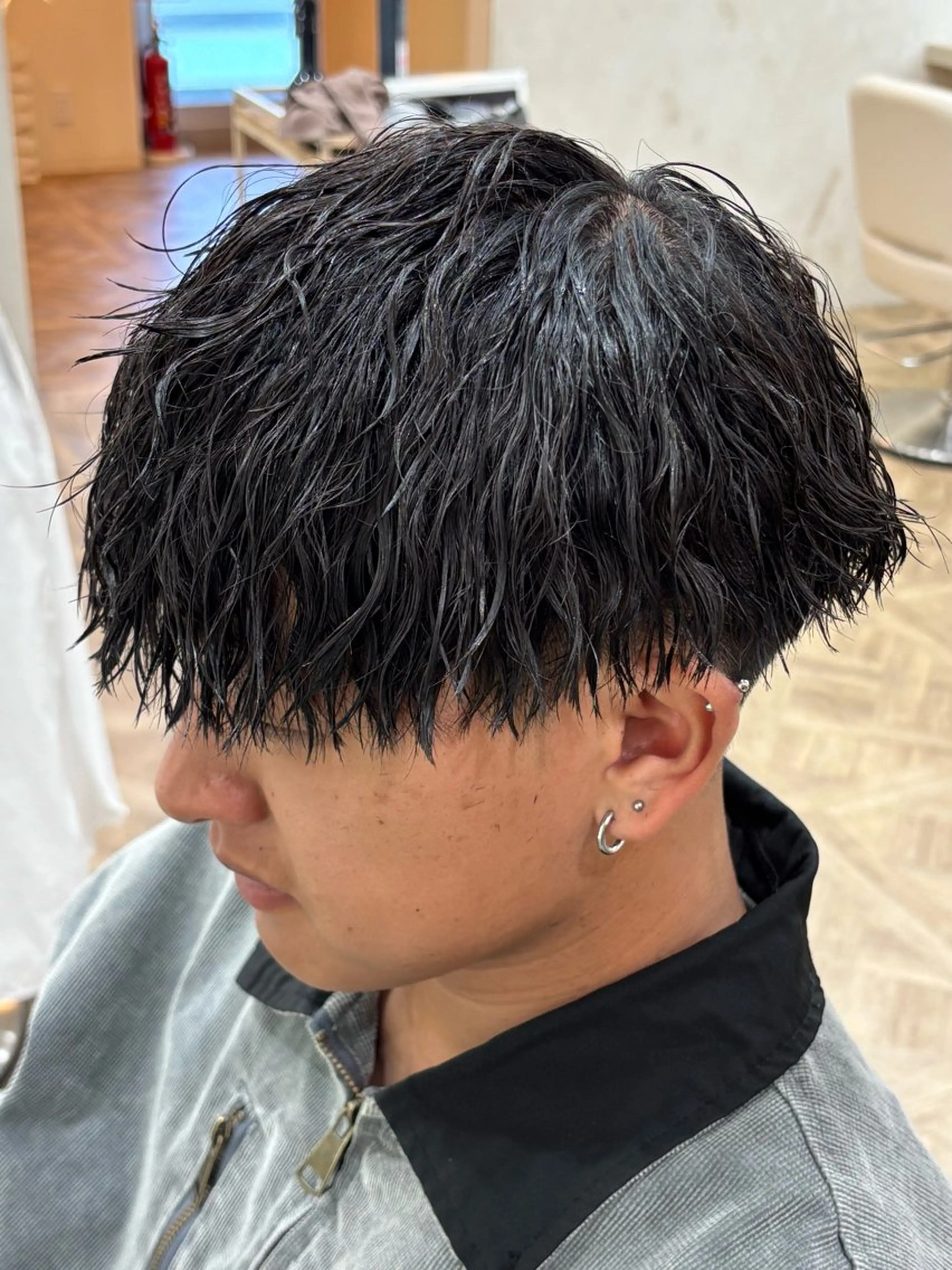 ショート パーマ メンズ カット パーマ トリートメント パーマ職人DAIKI ツイスパ/波巻きのヘアスタイル