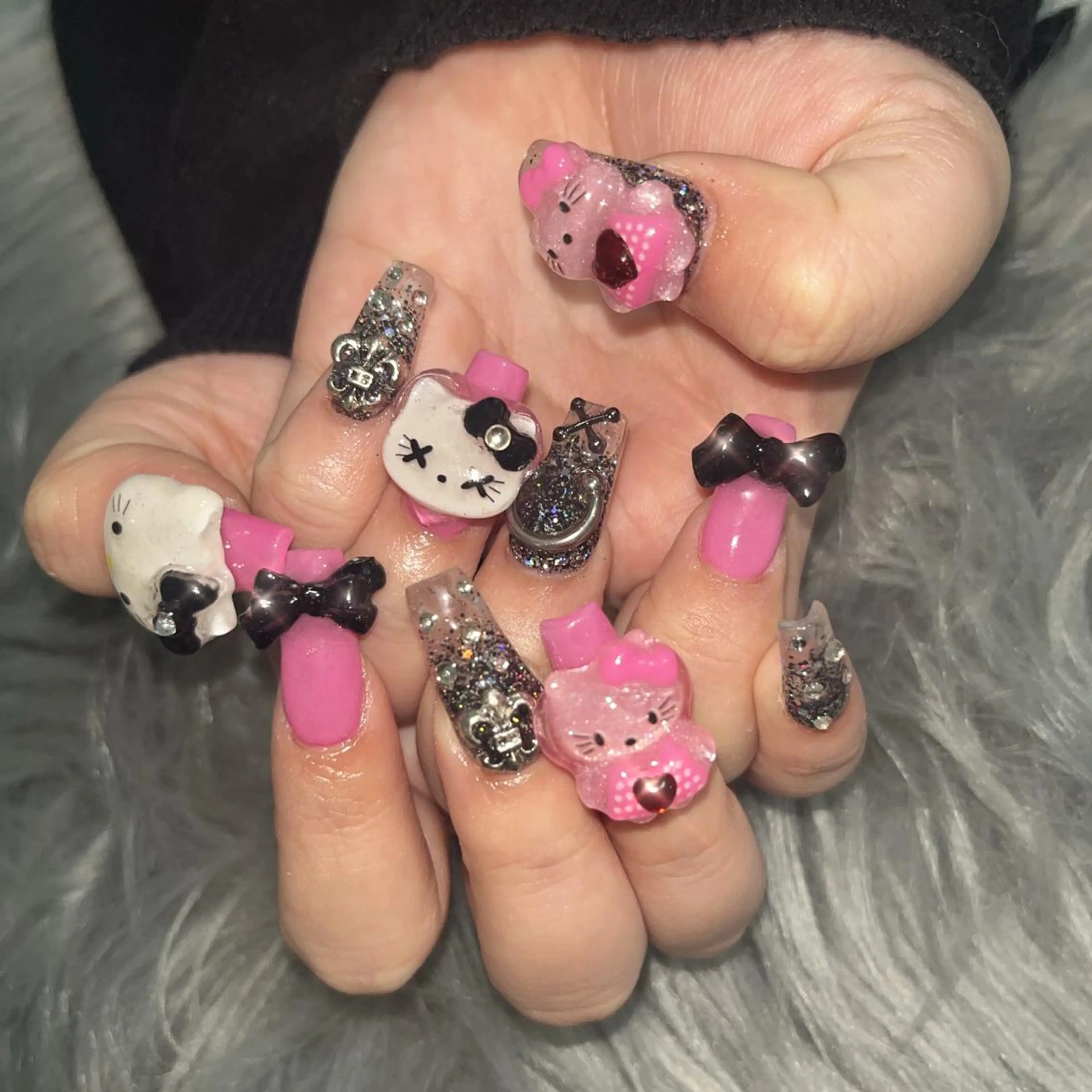 セミロング ネイル アートネイル 持ち込み yukina nailのネイルデザイン