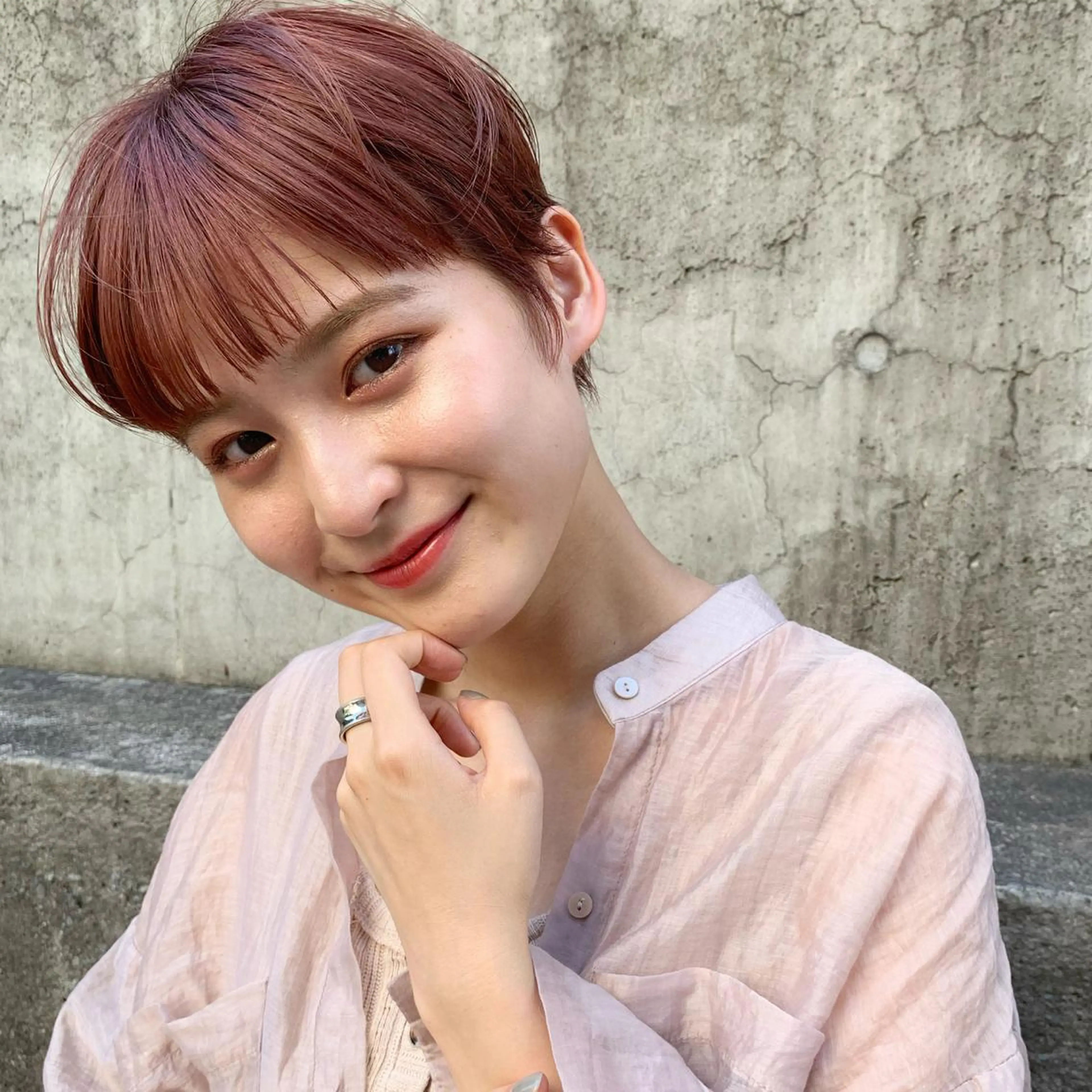 ショート カラー ヘアアレンジ 代表🎀 ふわモテ愛 され髪🩷yumiのヘアスタイル