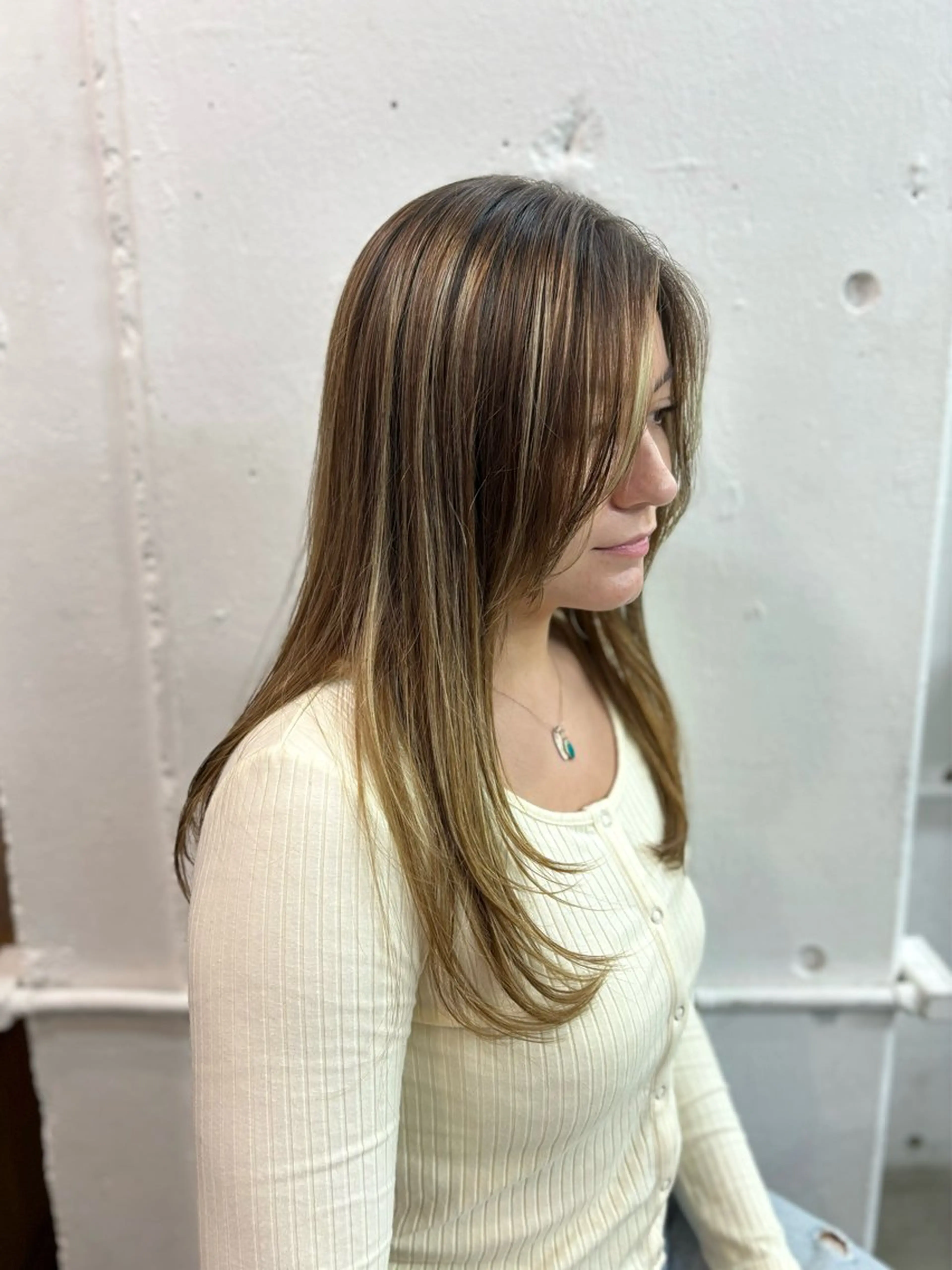 ロング カラー 顔まわりレイヤー レイヤーカット ロング CIEN所属・ayano🫧 《CIEN》のヘアスタイル