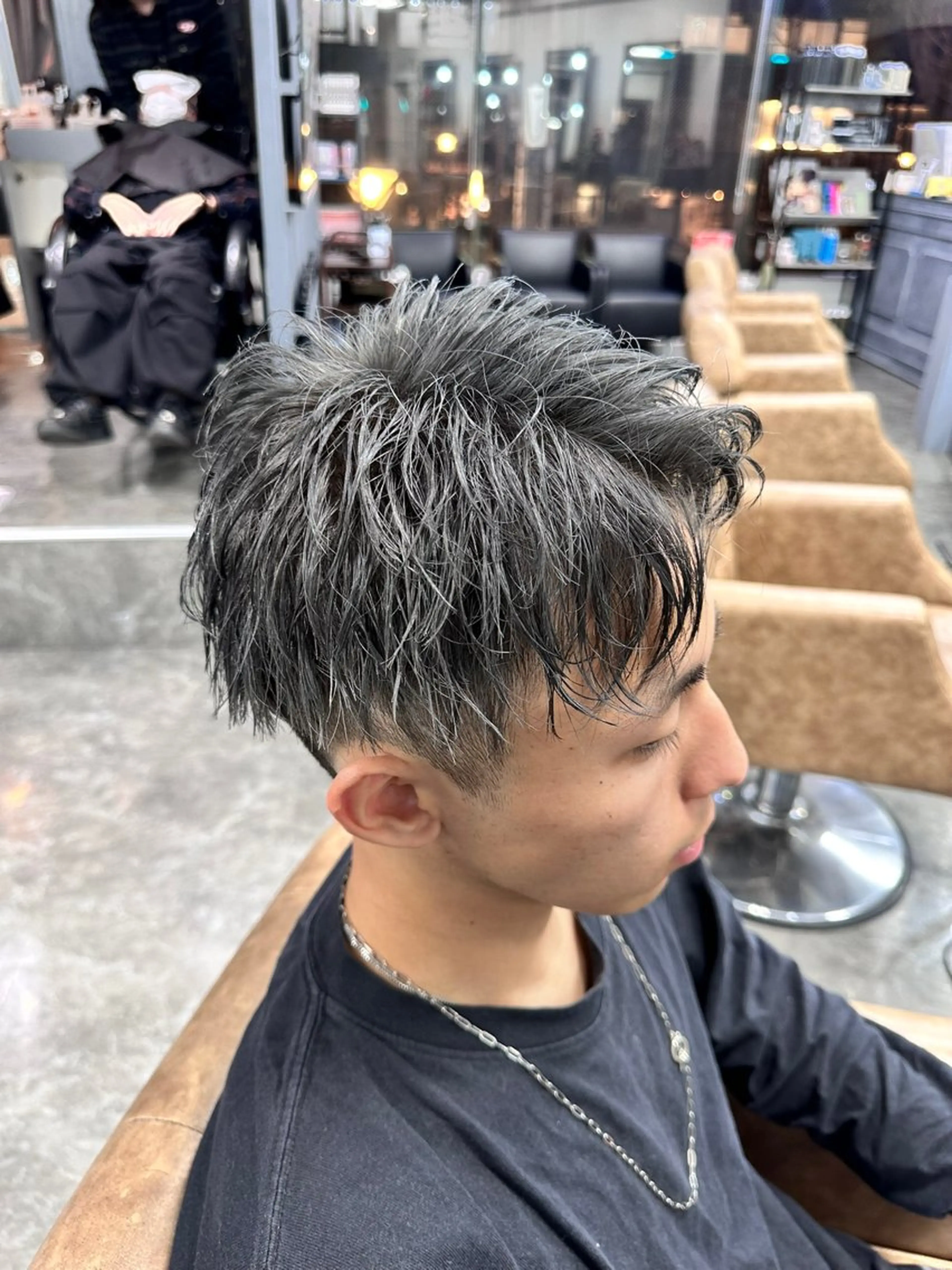 ショート カラー メンズ カット ヘアカラー KING of hair by NOISM所属・梅田/メンズカット/ パーマ/秋本 大智のヘアスタイル