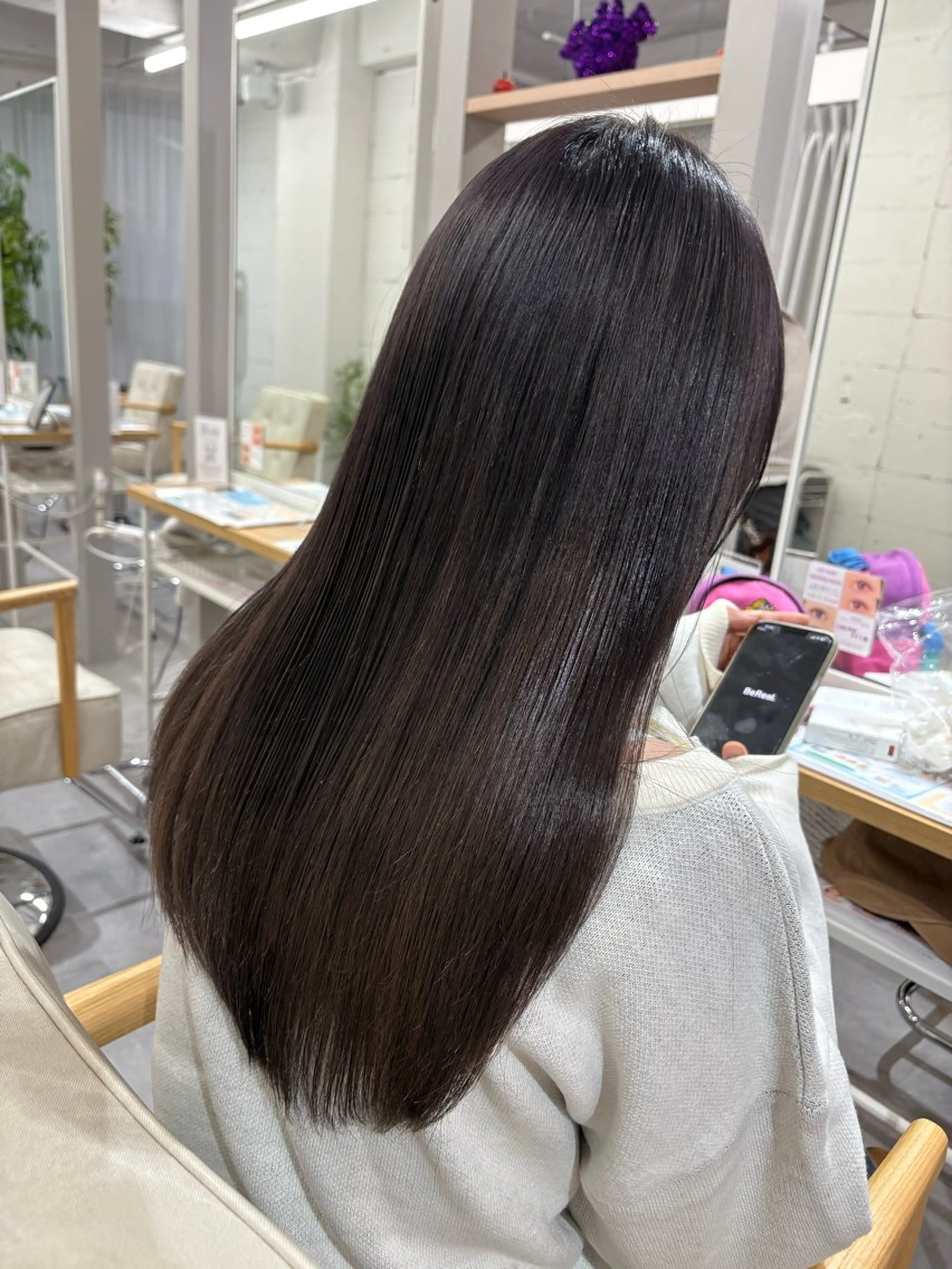 ロング ロング トリートメント カット ヘアカラー トリートメント ヘッドスパ 淡中 円花のヘアスタイル