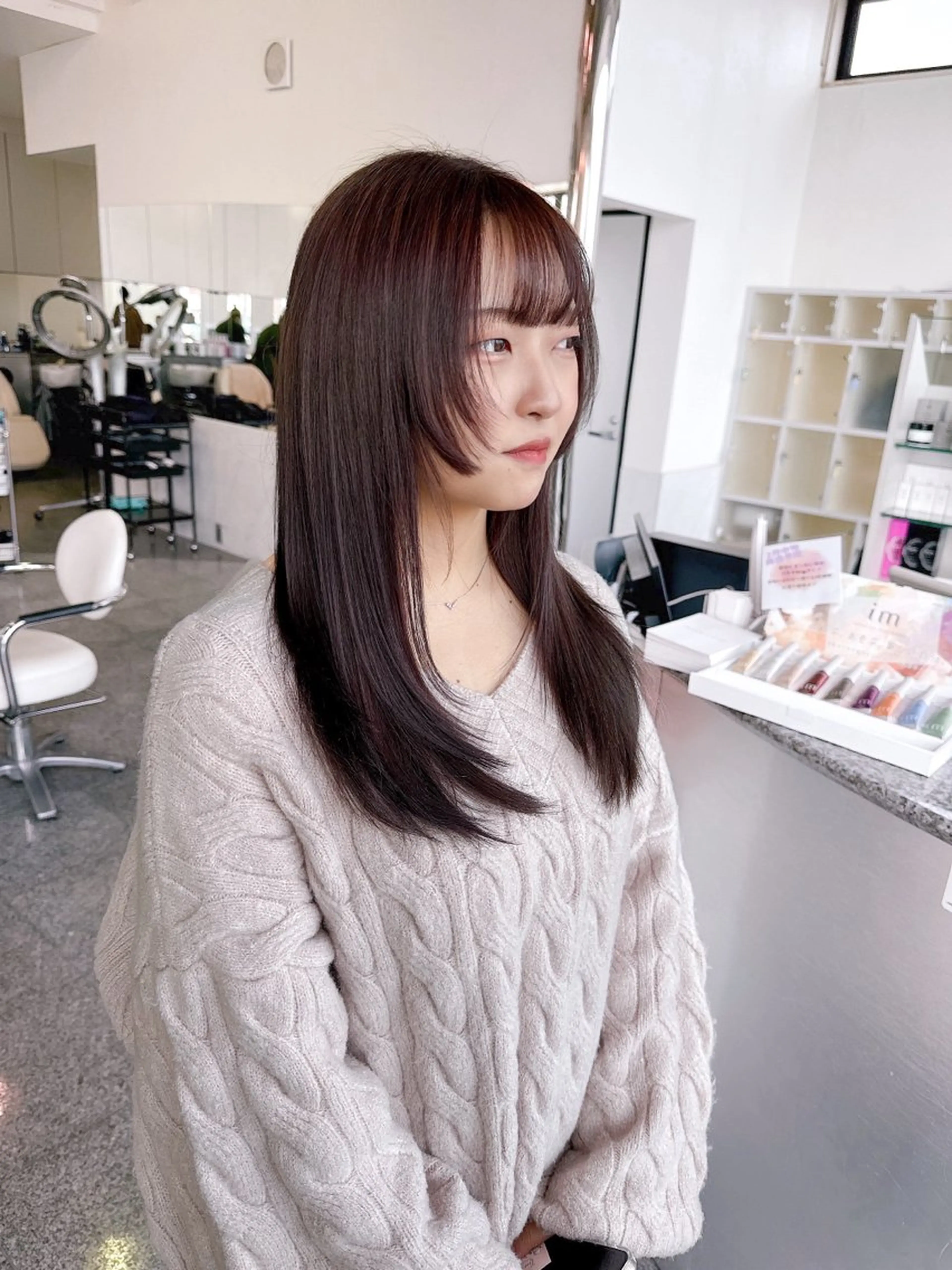 ロング カラー カット ヘアカラー トリートメント 🎀ヒシダアキ /taboo🎀のヘアスタイル