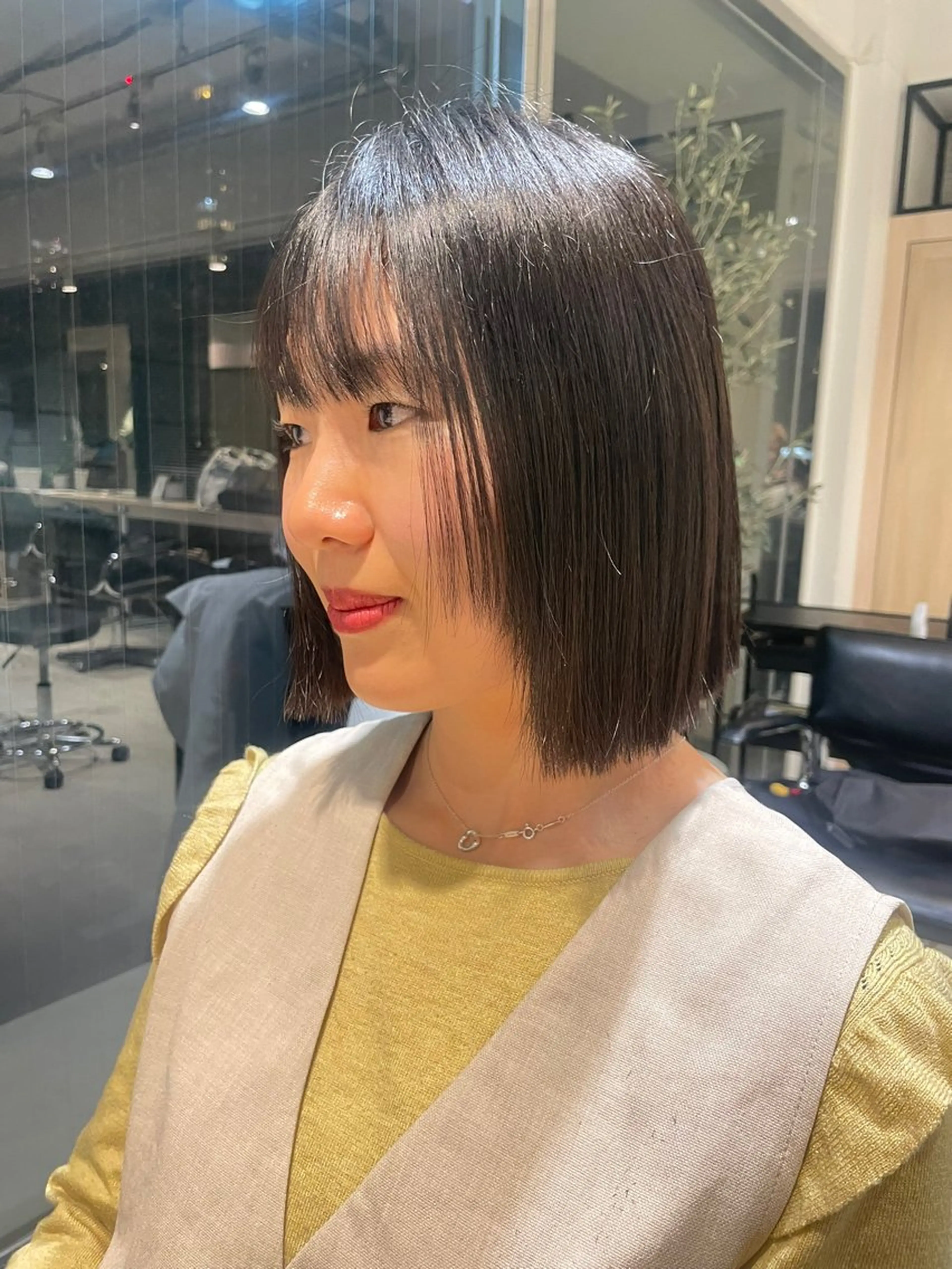 ショート カラー ヘアアレンジ ボブ 顔まわりレイヤー レイヤーカット トリートメント SHEA.学芸大学所属・一箭 恵梧/ロングヘアのヘアスタイル