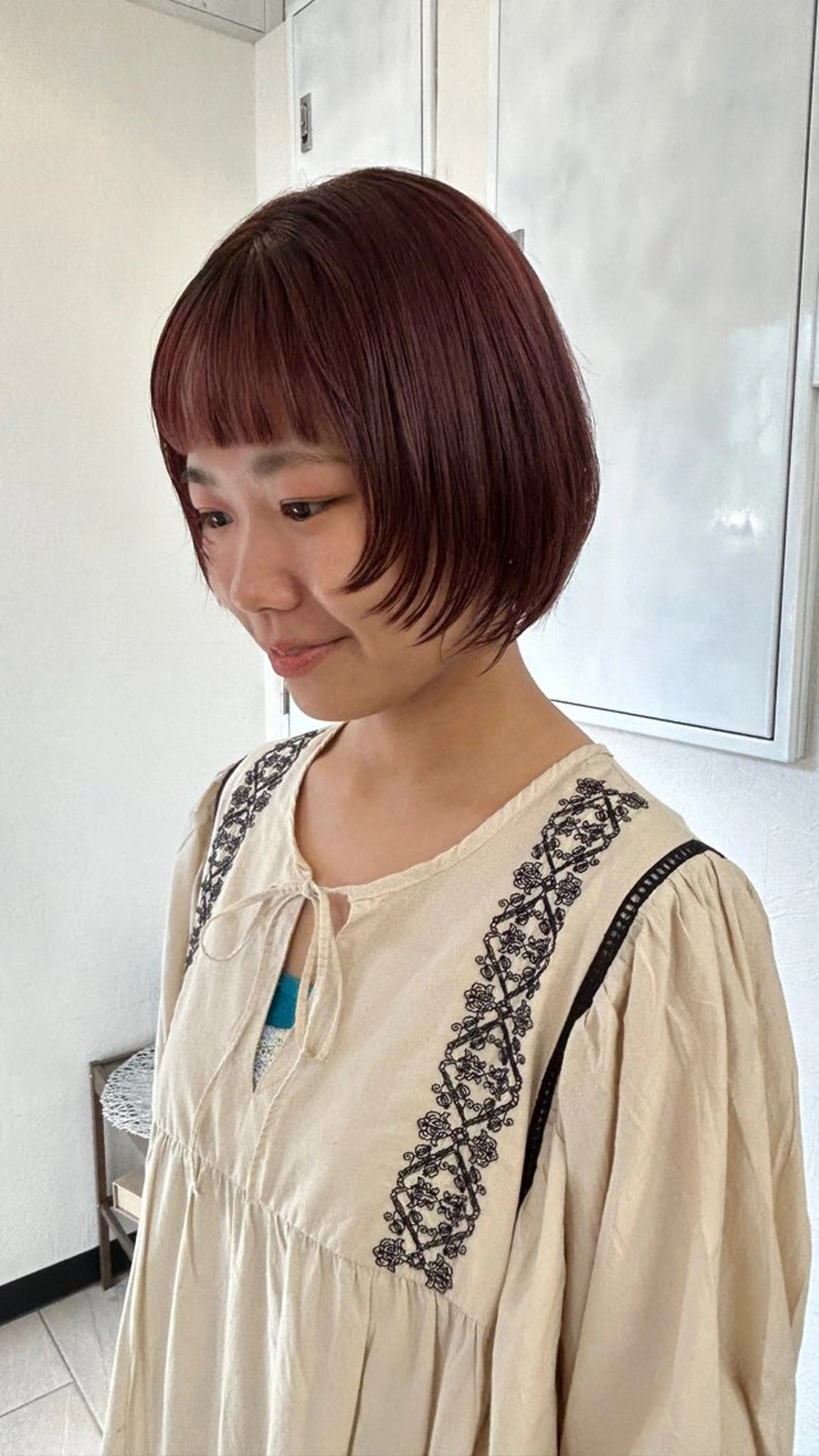 ショート カット ヘアカラー トリートメント Yui. レイヤー／パーマのヘアスタイル